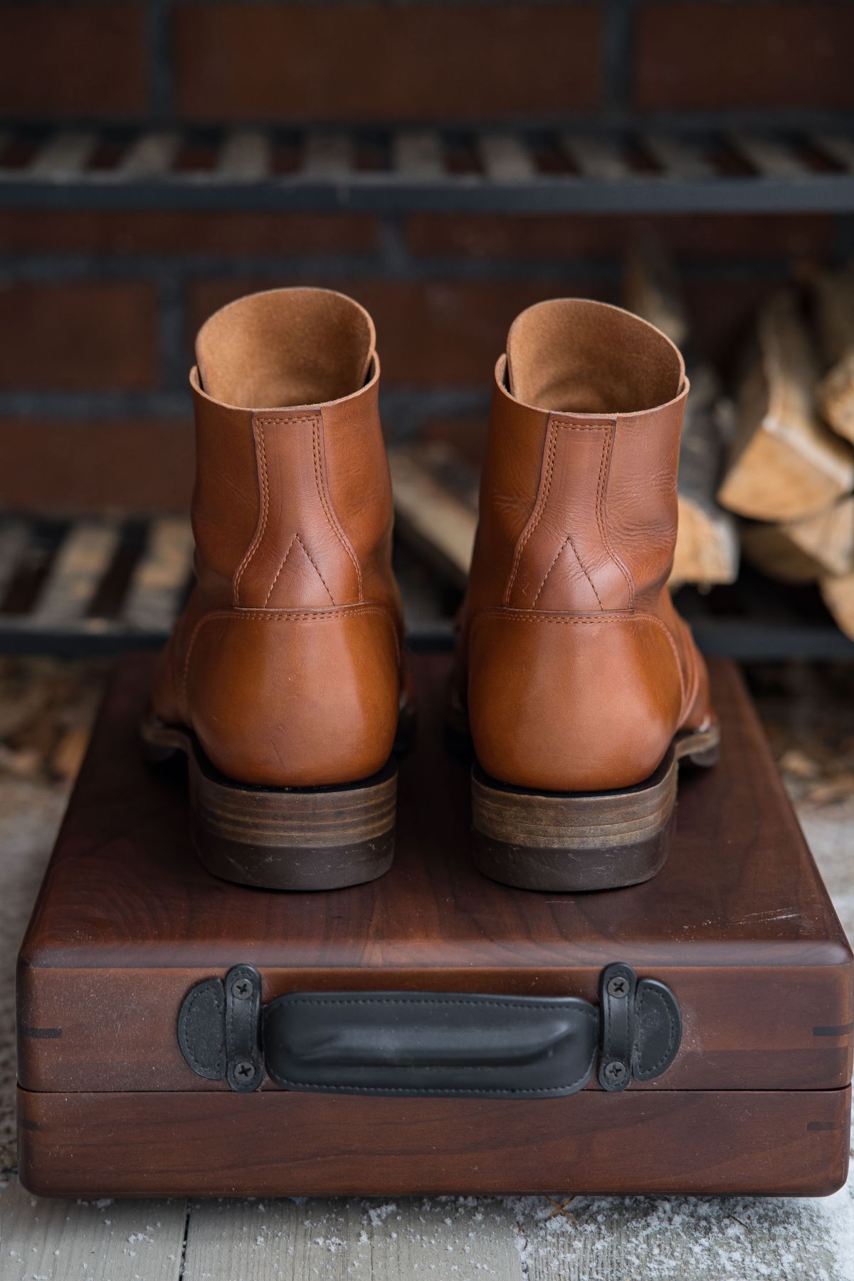 Photo by shoegazing on January 2, 2024 of the Jack & White Brothers Letterman ZERO in Badalassi Carlo Cognac Minerva.