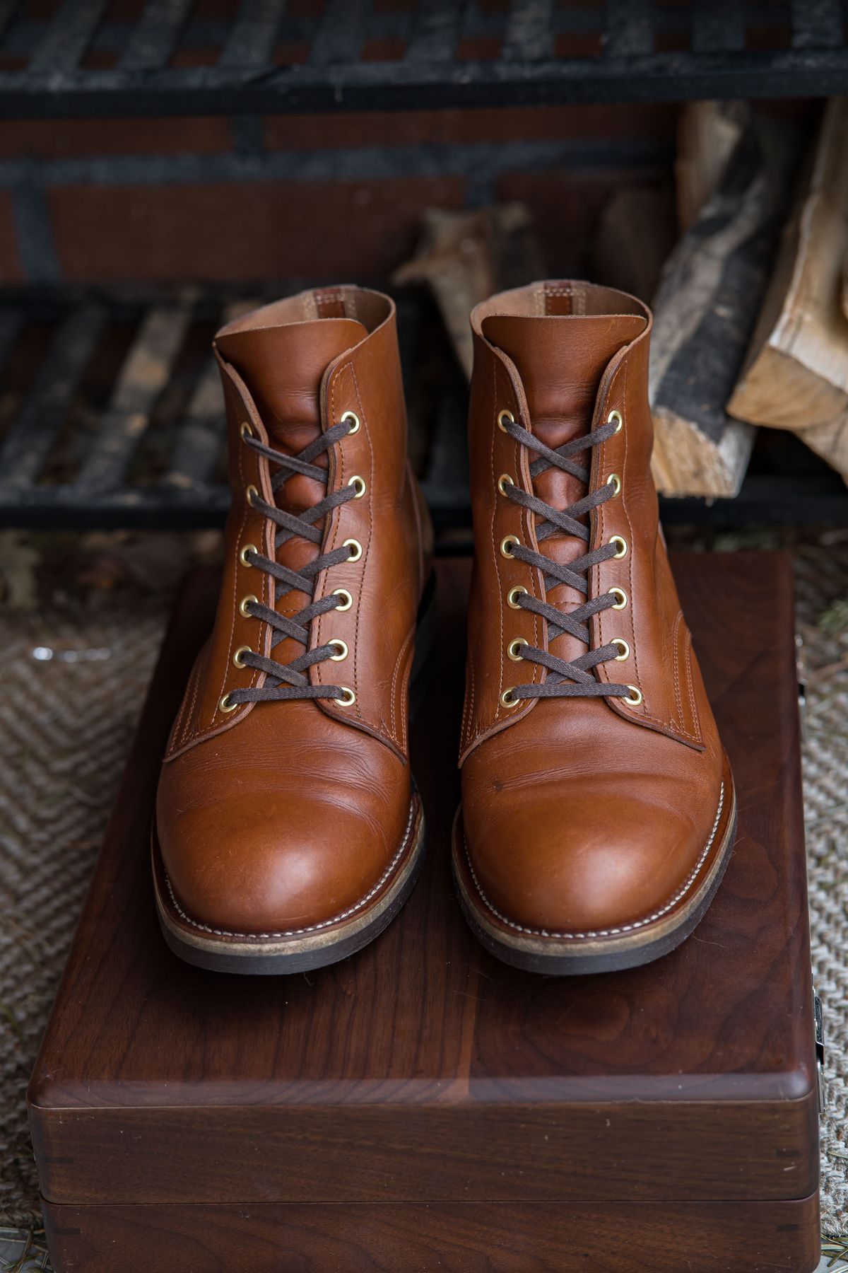 Photo by shoegazing on February 5, 2024 of the Jack & White Brothers Letterman ZERO in Badalassi Carlo Cognac Minerva.
