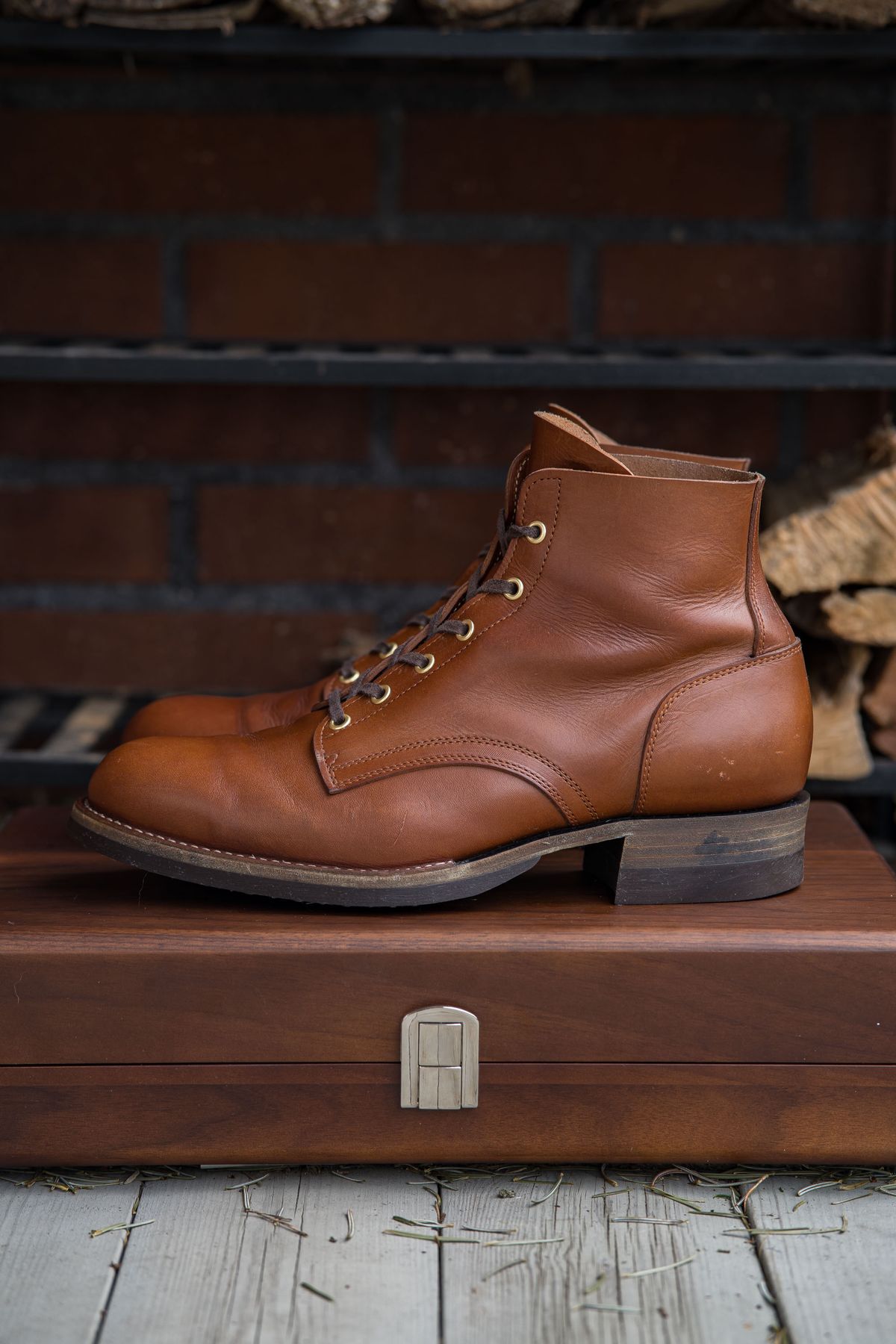 Photo by shoegazing on February 5, 2024 of the Jack & White Brothers Letterman ZERO in Badalassi Carlo Cognac Minerva.