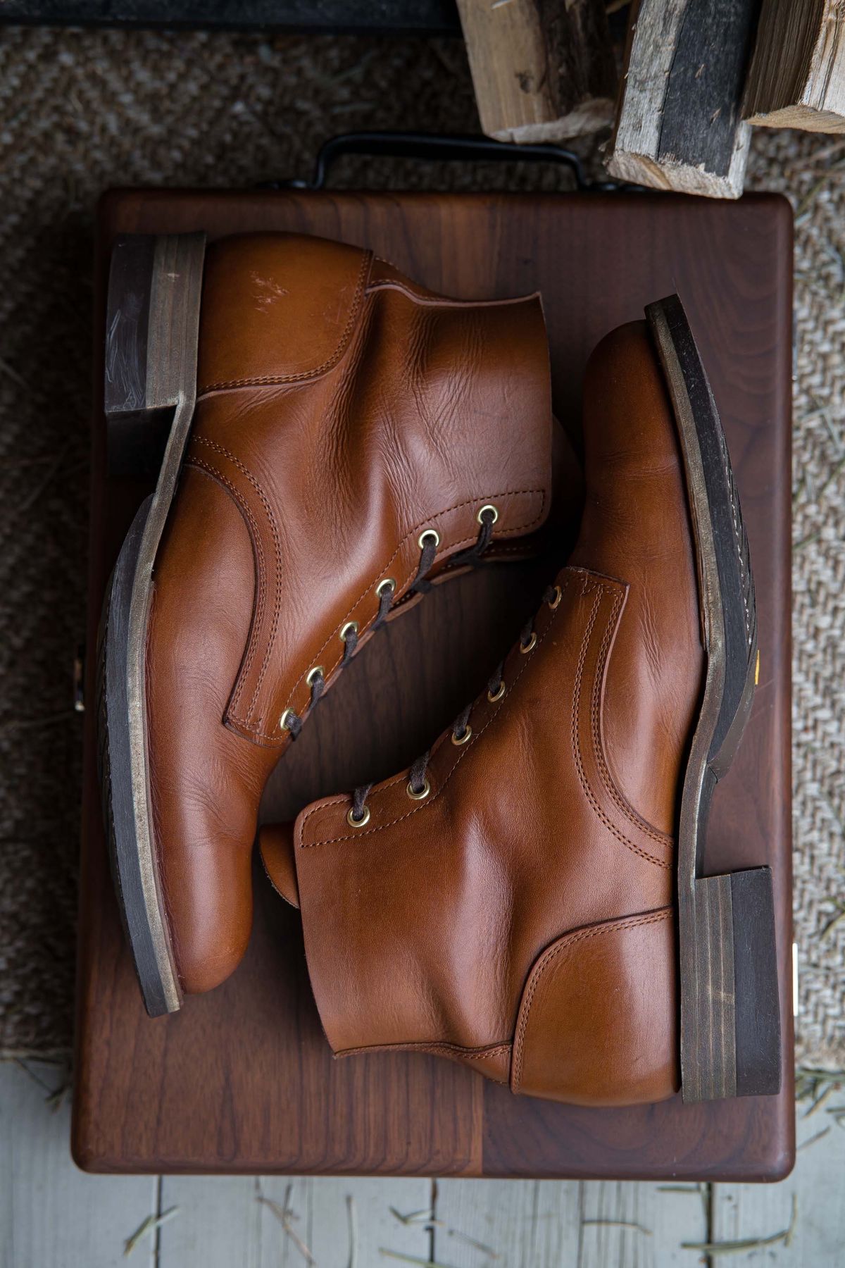 Photo by shoegazing on February 5, 2024 of the Jack & White Brothers Letterman ZERO in Badalassi Carlo Cognac Minerva.