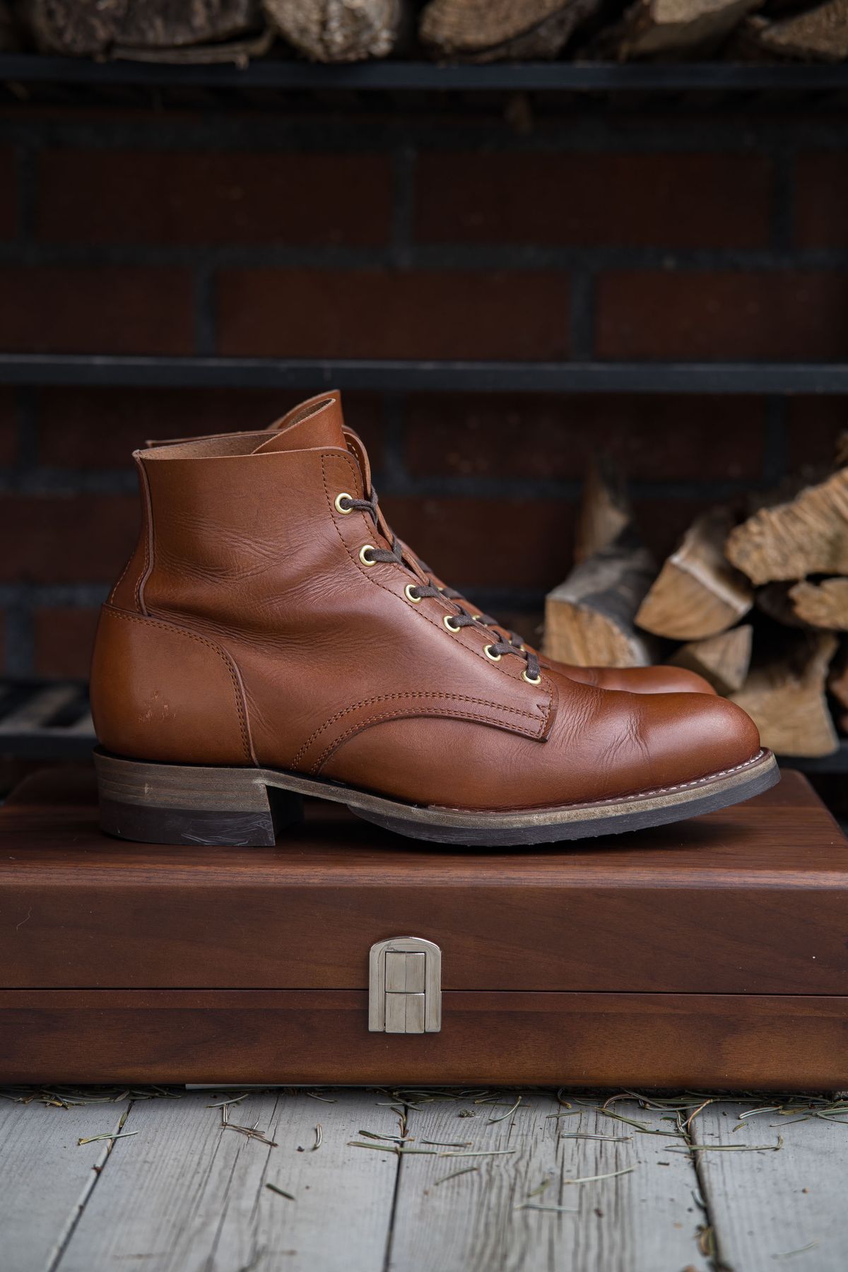 Photo by shoegazing on February 5, 2024 of the Jack & White Brothers Letterman ZERO in Badalassi Carlo Cognac Minerva.