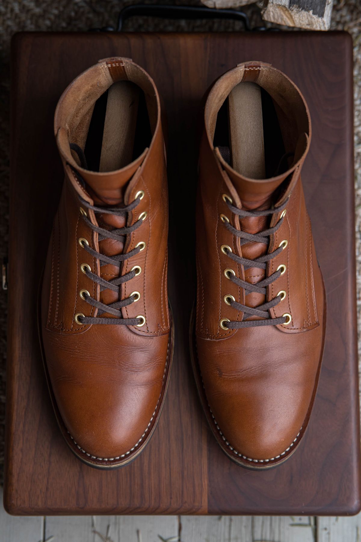 Photo by shoegazing on February 5, 2024 of the Jack & White Brothers Letterman ZERO in Badalassi Carlo Cognac Minerva.