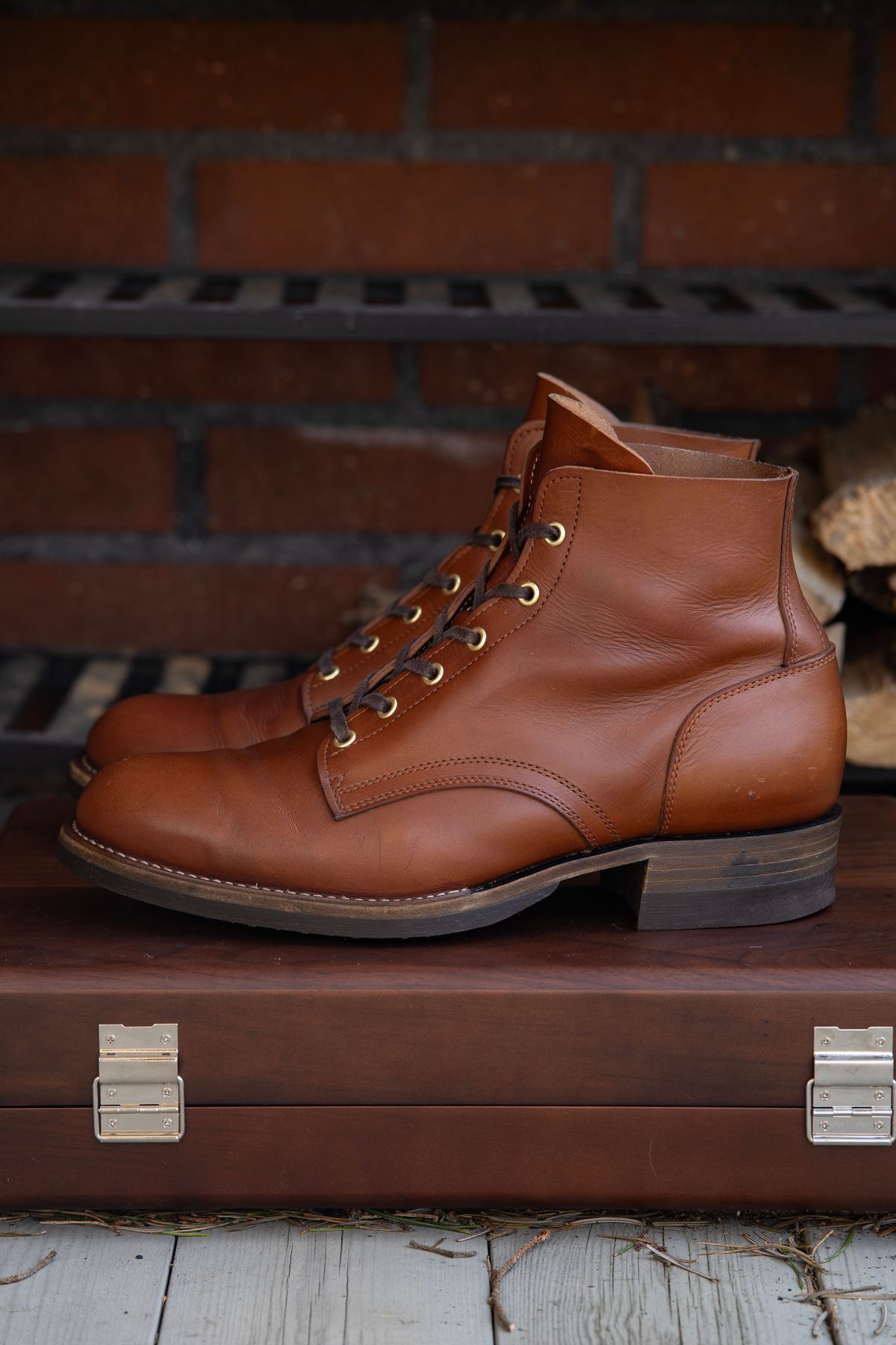 Photo by shoegazing on March 4, 2024 of the Jack & White Brothers Letterman ZERO in Badalassi Carlo Cognac Minerva.