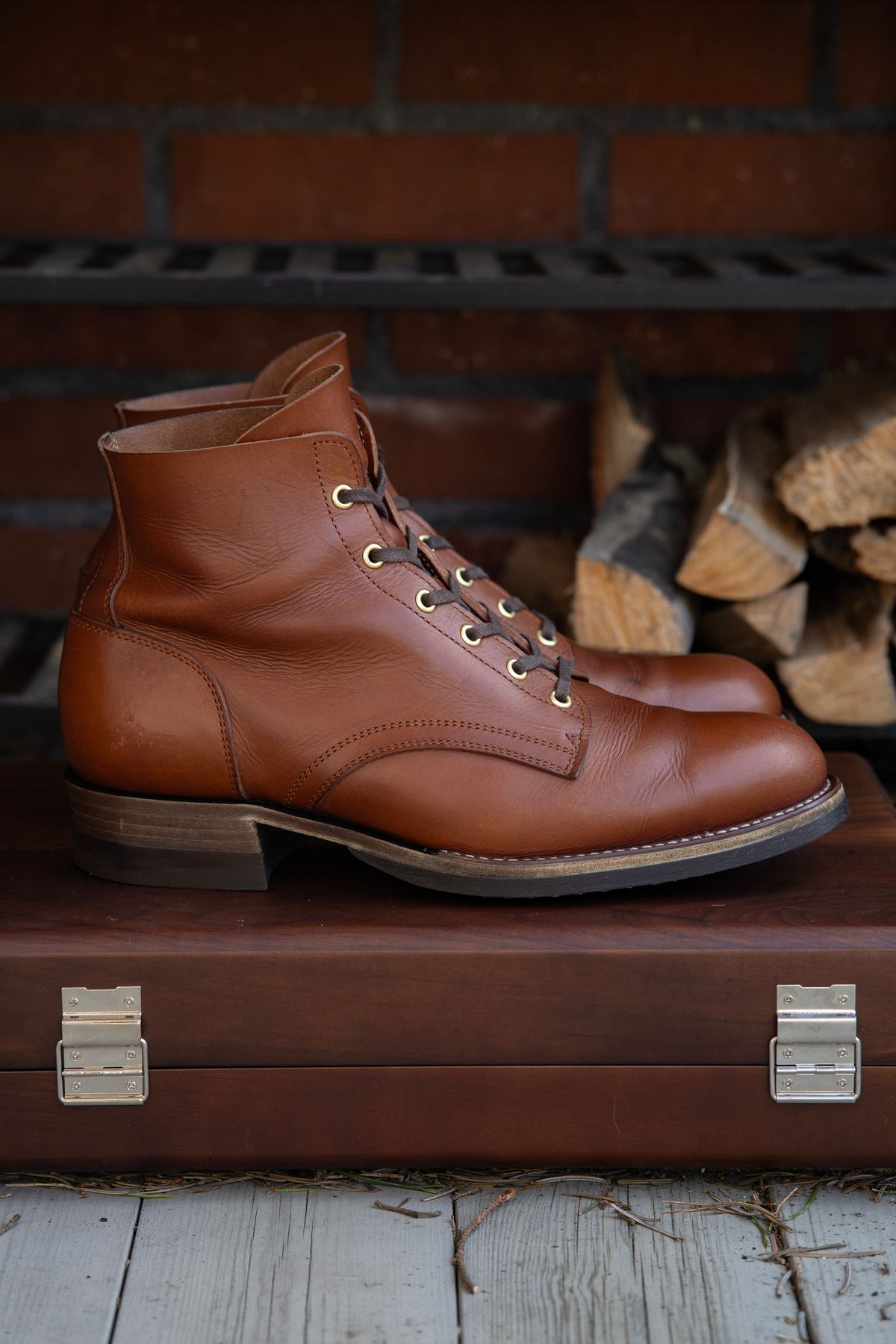 Photo by shoegazing on March 4, 2024 of the Jack & White Brothers Letterman ZERO in Badalassi Carlo Cognac Minerva.