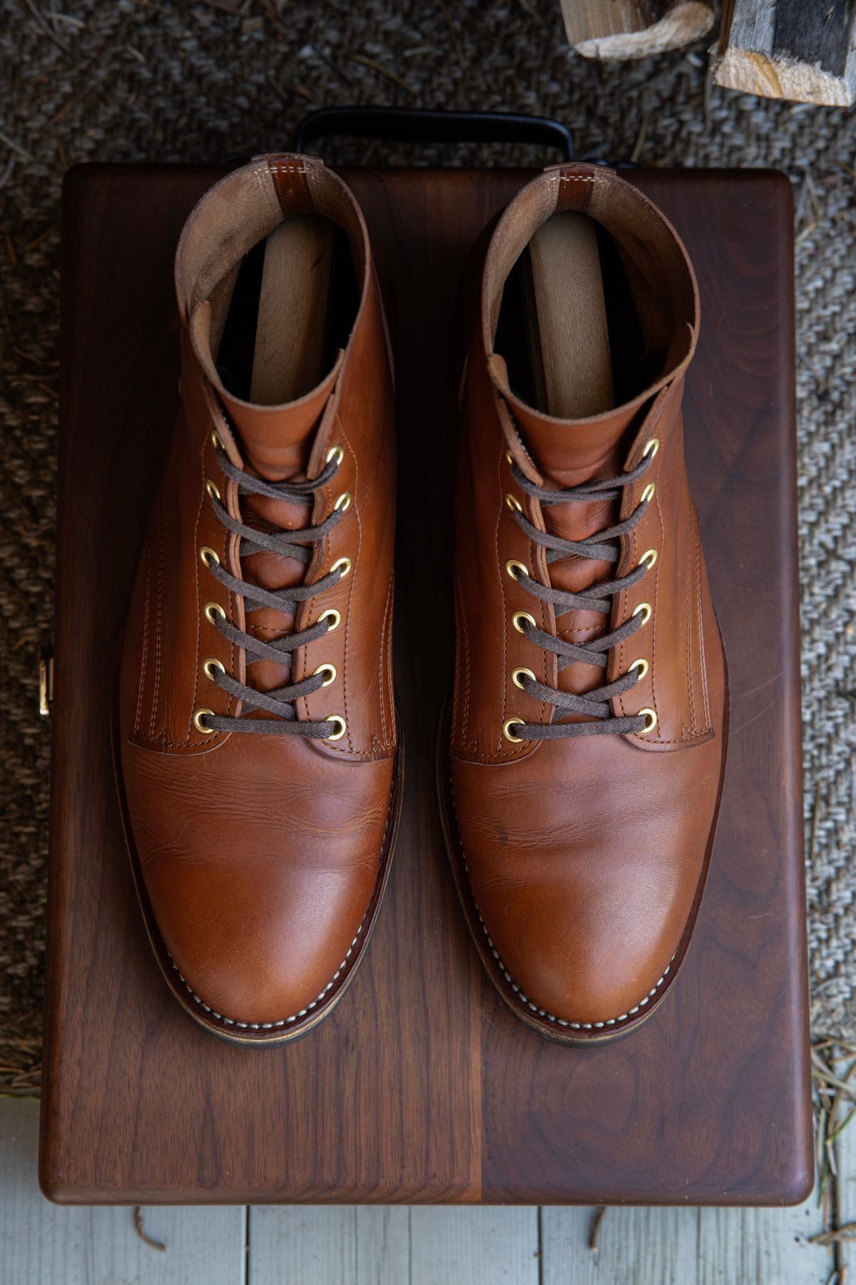 Photo by shoegazing on March 4, 2024 of the Jack & White Brothers Letterman ZERO in Badalassi Carlo Cognac Minerva.