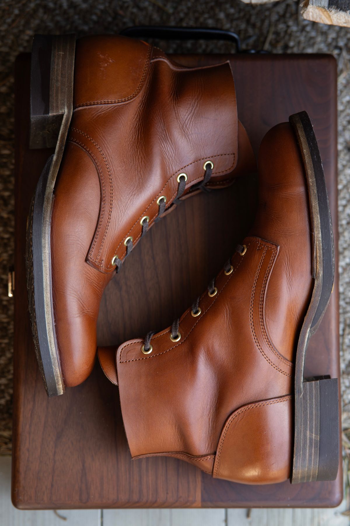 Photo by shoegazing on March 4, 2024 of the Jack & White Brothers Letterman ZERO in Badalassi Carlo Cognac Minerva.