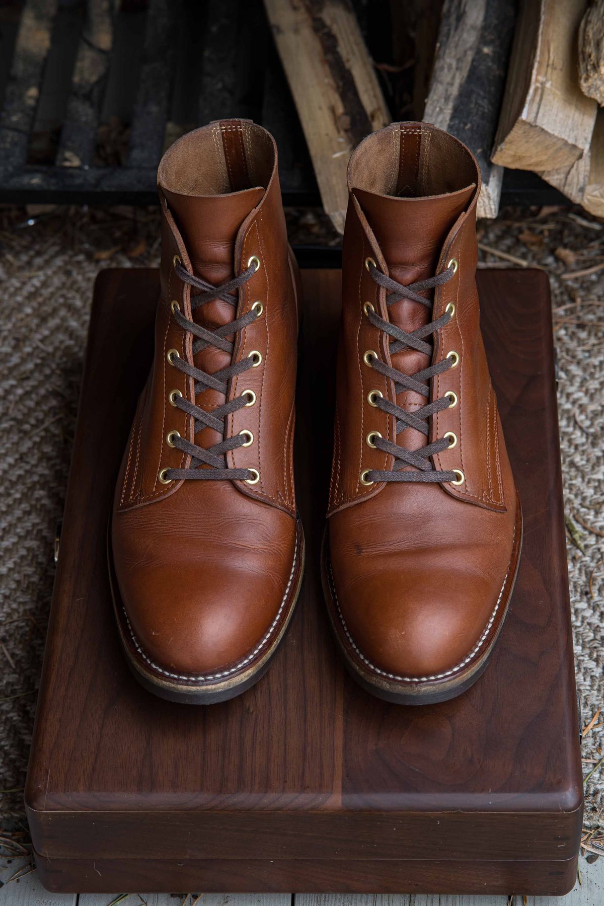 Photo by shoegazing on April 5, 2024 of the Jack & White Brothers Letterman ZERO in Badalassi Carlo Cognac Minerva.