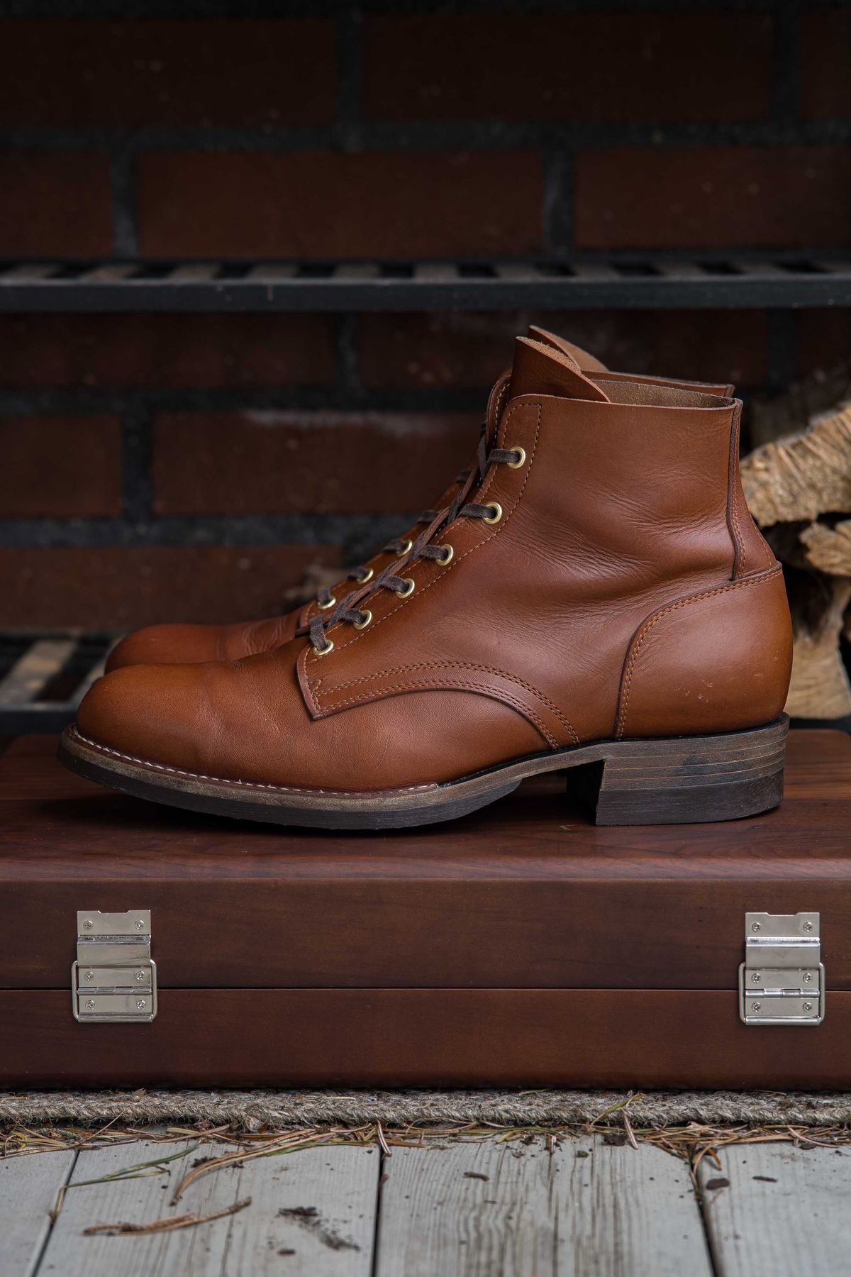 Photo by shoegazing on April 5, 2024 of the Jack & White Brothers Letterman ZERO in Badalassi Carlo Cognac Minerva.