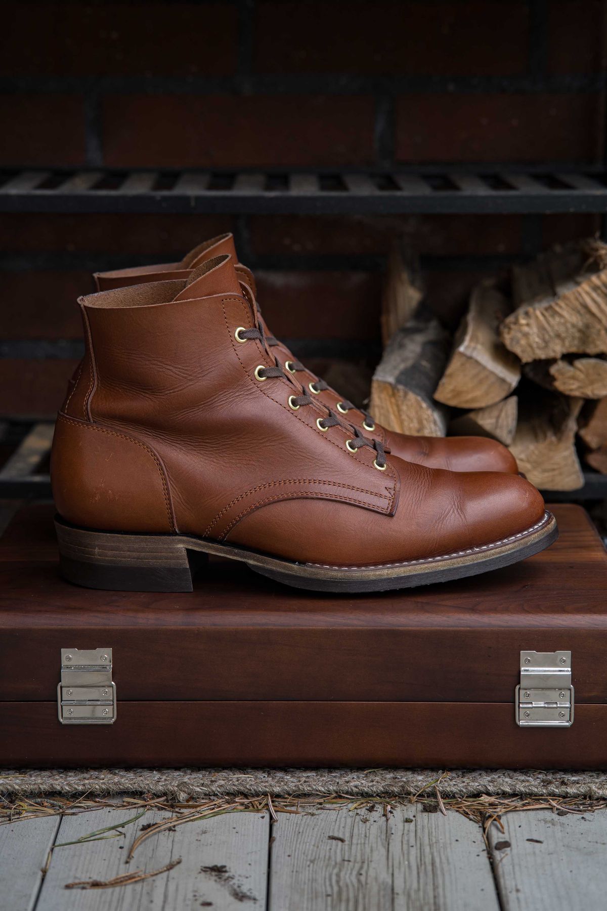 Photo by shoegazing on April 5, 2024 of the Jack & White Brothers Letterman ZERO in Badalassi Carlo Cognac Minerva.