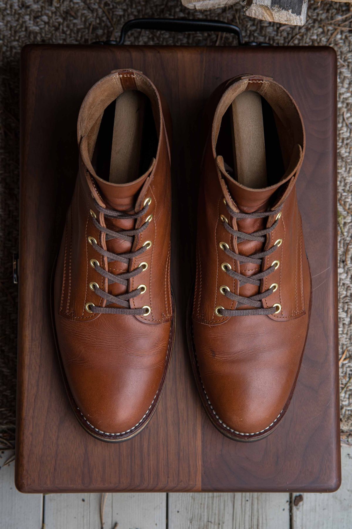 Photo by shoegazing on April 5, 2024 of the Jack & White Brothers Letterman ZERO in Badalassi Carlo Cognac Minerva.