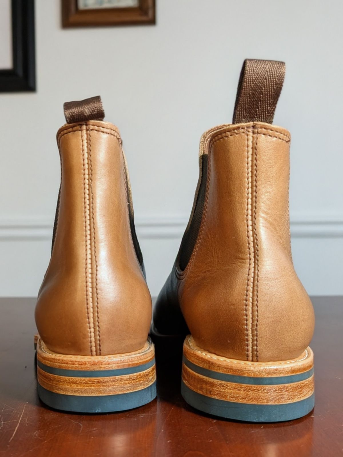 Photo by mrallen on September 30, 2025 of the Oak Street Bootmakers Chelsea in Horween Natural Chromexcel.