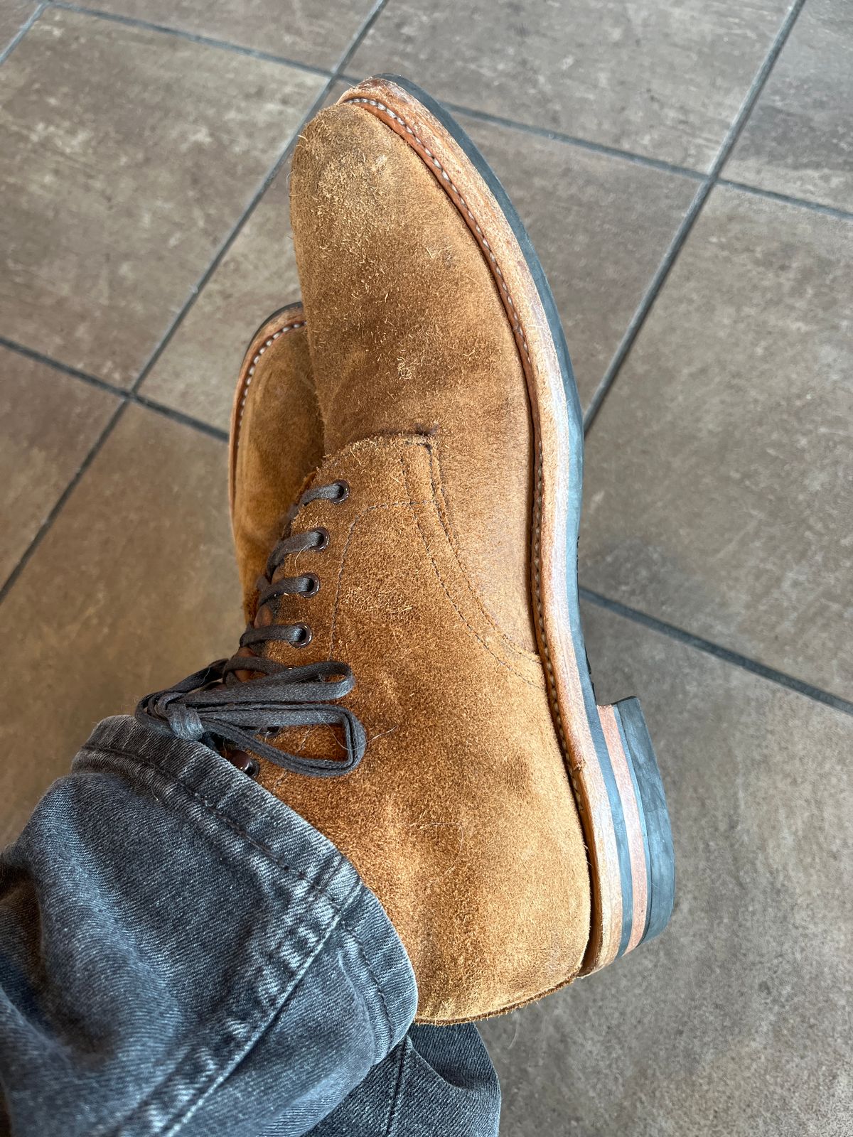 Photo by mrallen on November 27, 2024 of the White's Main Street in Tan Suede.