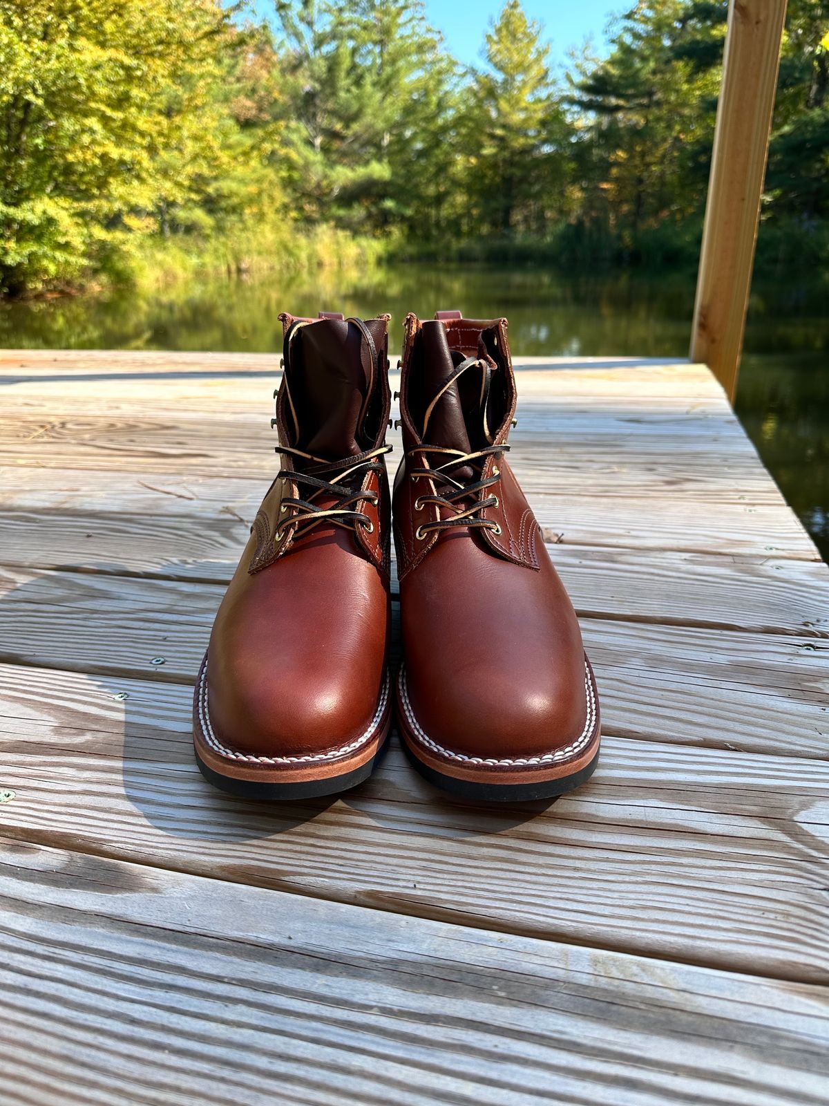 Photo by full_brogue on October 3, 2023 of the Nicks Robert in Wickett & Craig Medium Brown English Bridle.