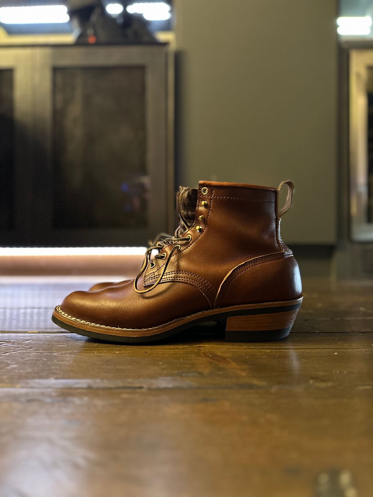 Photo by full_brogue on November 5, 2023 of the Nicks Robert in Wickett & Craig Medium Brown English Bridle.