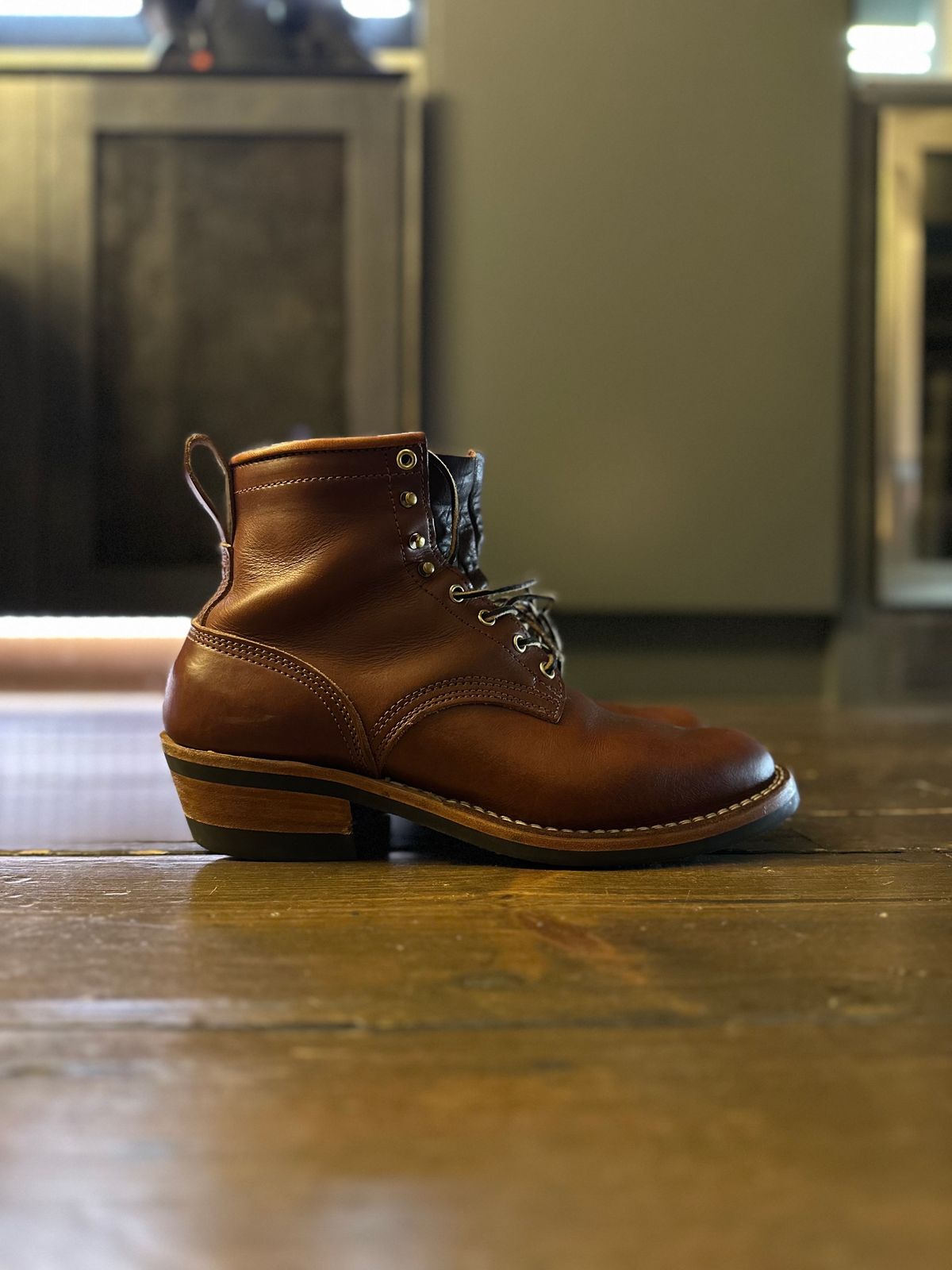 Photo by full_brogue on November 5, 2023 of the Nicks Robert in Wickett & Craig Medium Brown English Bridle.