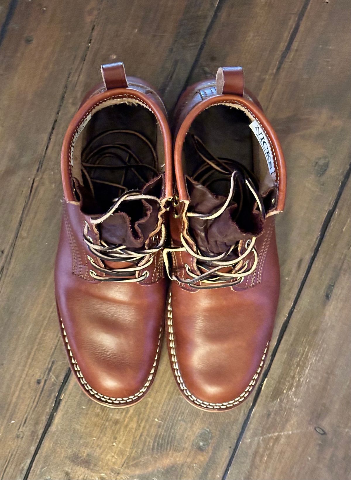 Photo by full_brogue on November 5, 2023 of the Nicks Robert in Wickett & Craig Medium Brown English Bridle.