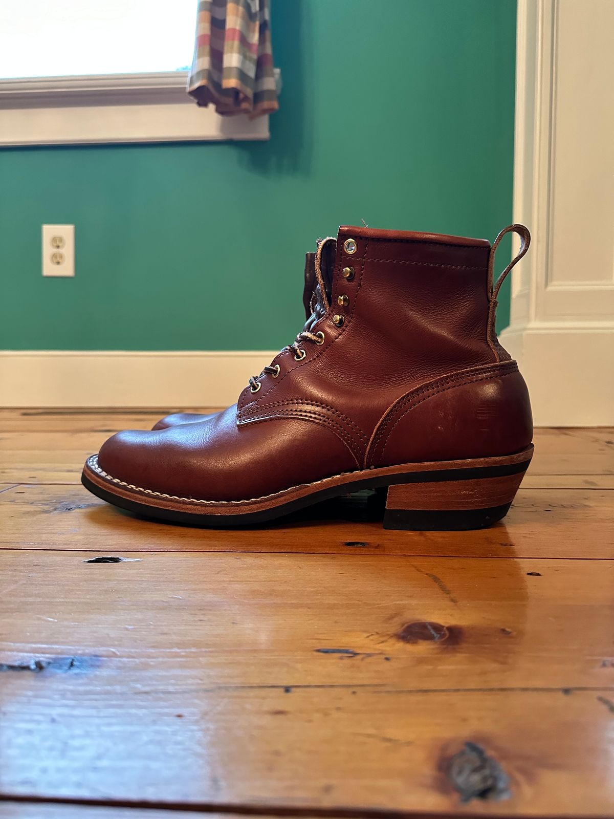Photo by full_brogue on January 5, 2024 of the Nicks Robert in Wickett & Craig Medium Brown English Bridle.