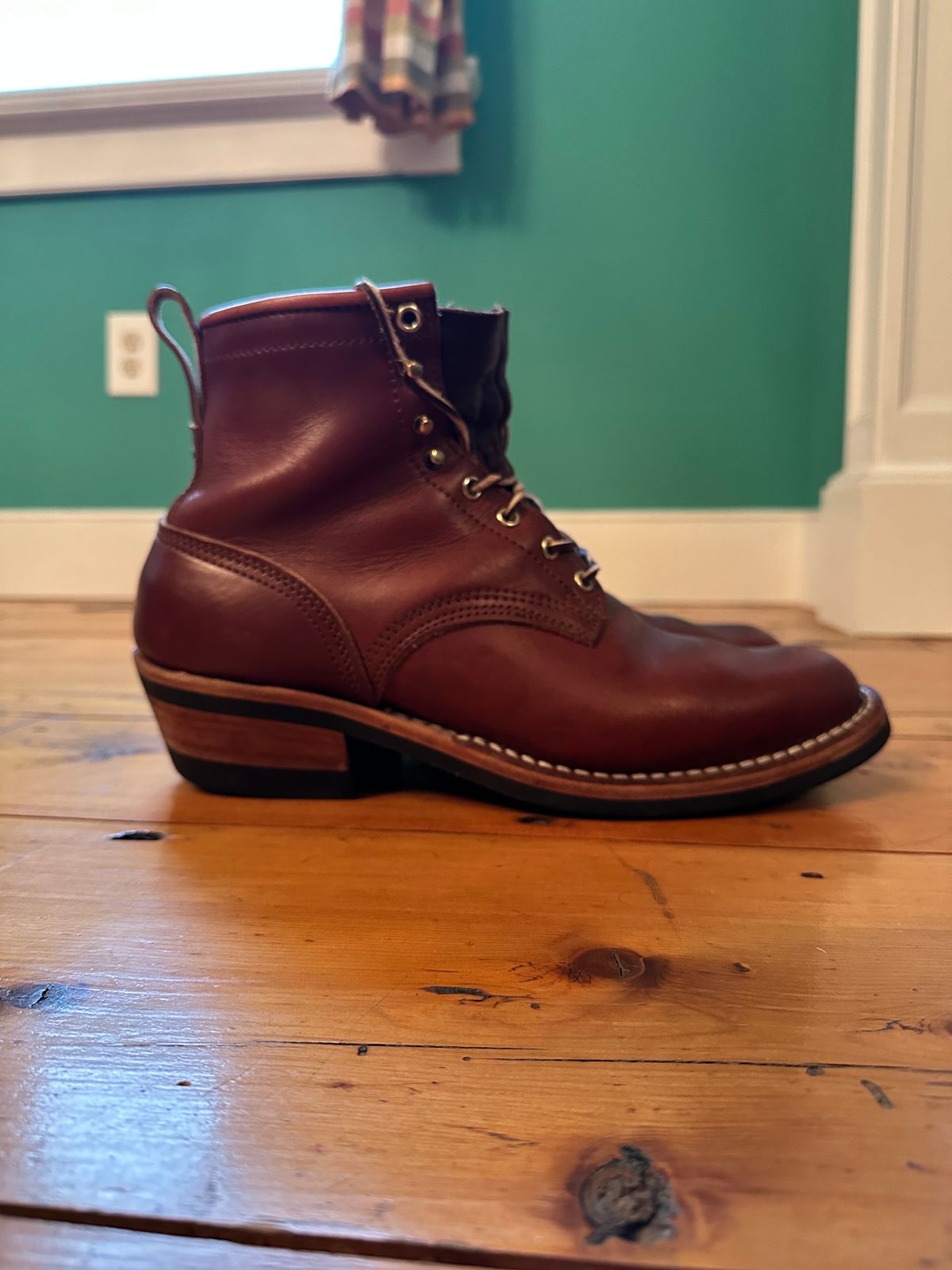 Photo by full_brogue on January 5, 2024 of the Nicks Robert in Wickett & Craig Medium Brown English Bridle.