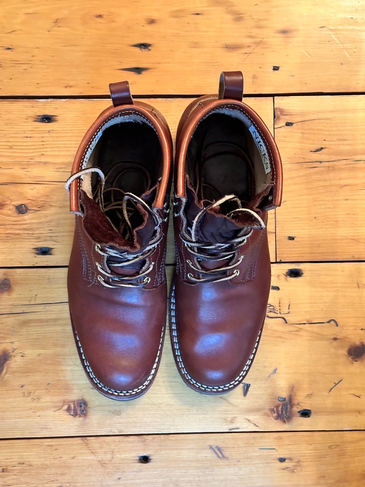 Photo by full_brogue on January 5, 2024 of the Nicks Robert in Wickett & Craig Medium Brown English Bridle.