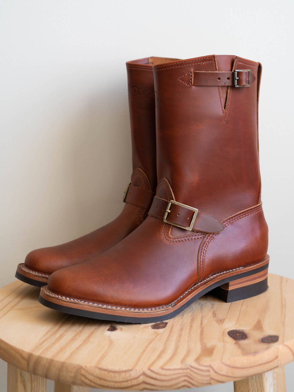 Photo by J_L on March 8, 2025 of the Wesco Boss Engineer Boot in Seidel British Tan Domain.