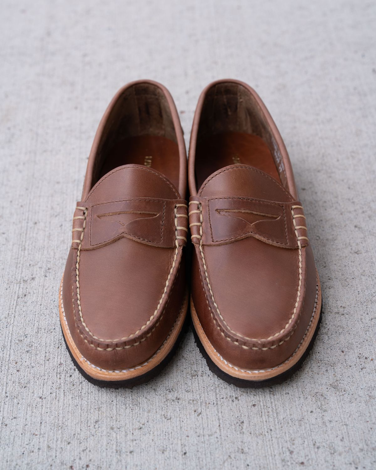 Photo by J_L on April 20, 2025 of the Rancourt & Co. Beefroll Penny Loafers LH in Seidel Natural Double Shot.