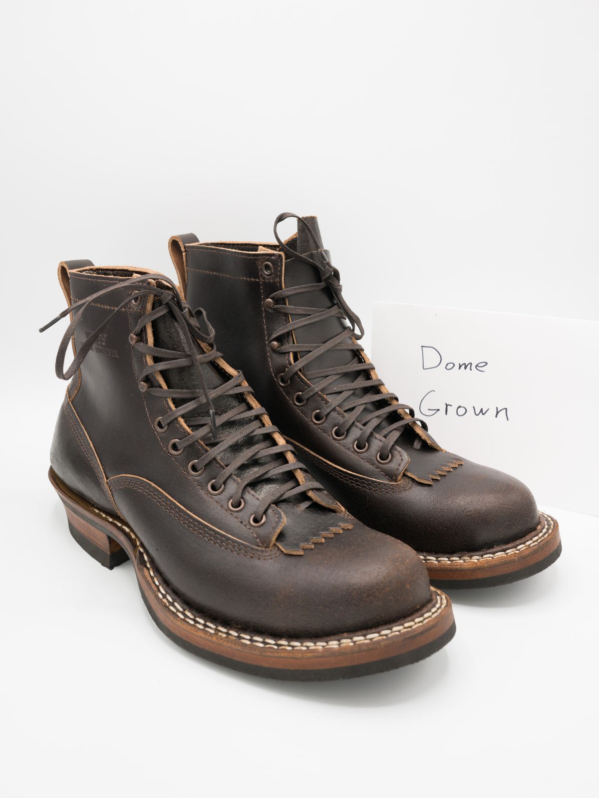 Photo by J_L on November 5, 2023 of the White's 350 Cutter in Horween Brown Waxed Flesh.