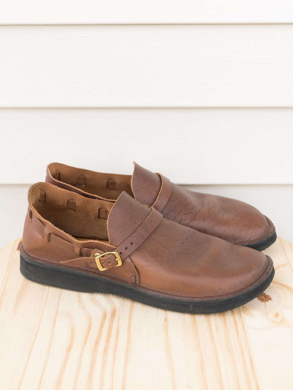 Photo by J_L on November 2, 2023 of the Aurora Shoe Co. Middle English in Horween Brown Chromexcel.