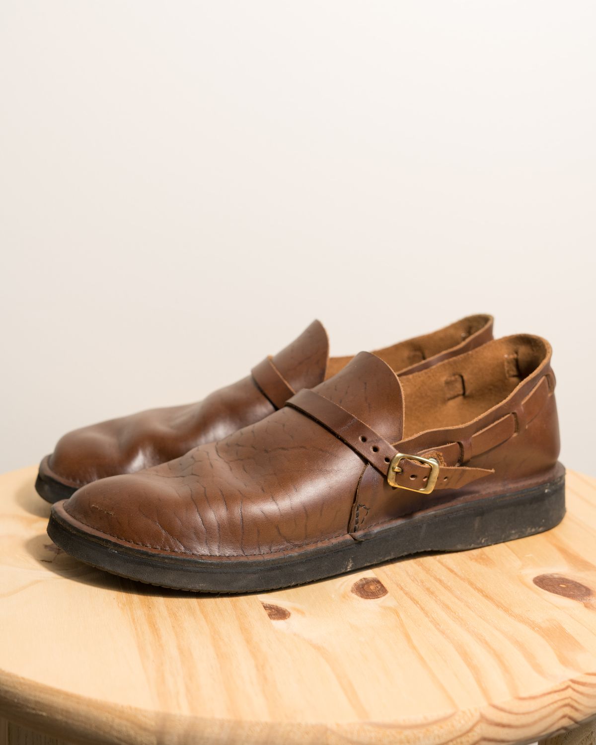 Photo by J_L on February 2, 2024 of the Aurora Shoe Co. Middle English in Horween Brown Chromexcel.