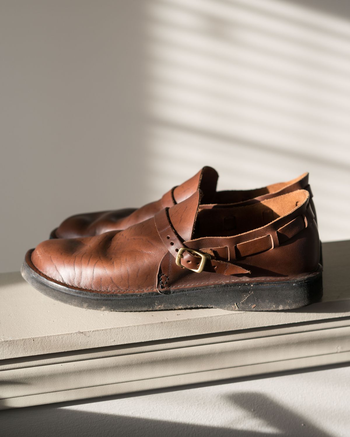 Photo by J_L on March 2, 2024 of the Aurora Shoe Co. Middle English in Horween Brown Chromexcel.