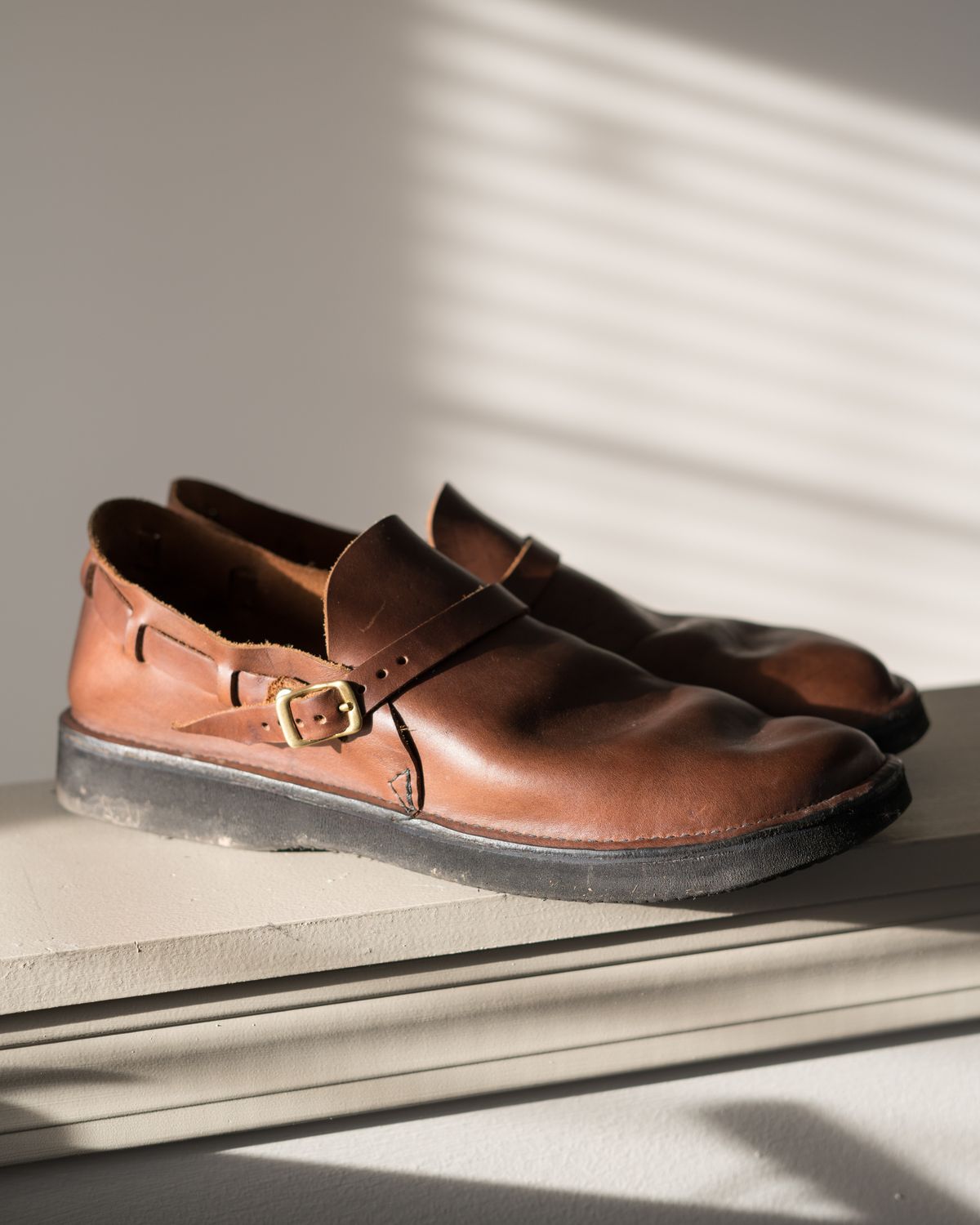 Photo by J_L on March 2, 2024 of the Aurora Shoe Co. Middle English in Horween Brown Chromexcel.