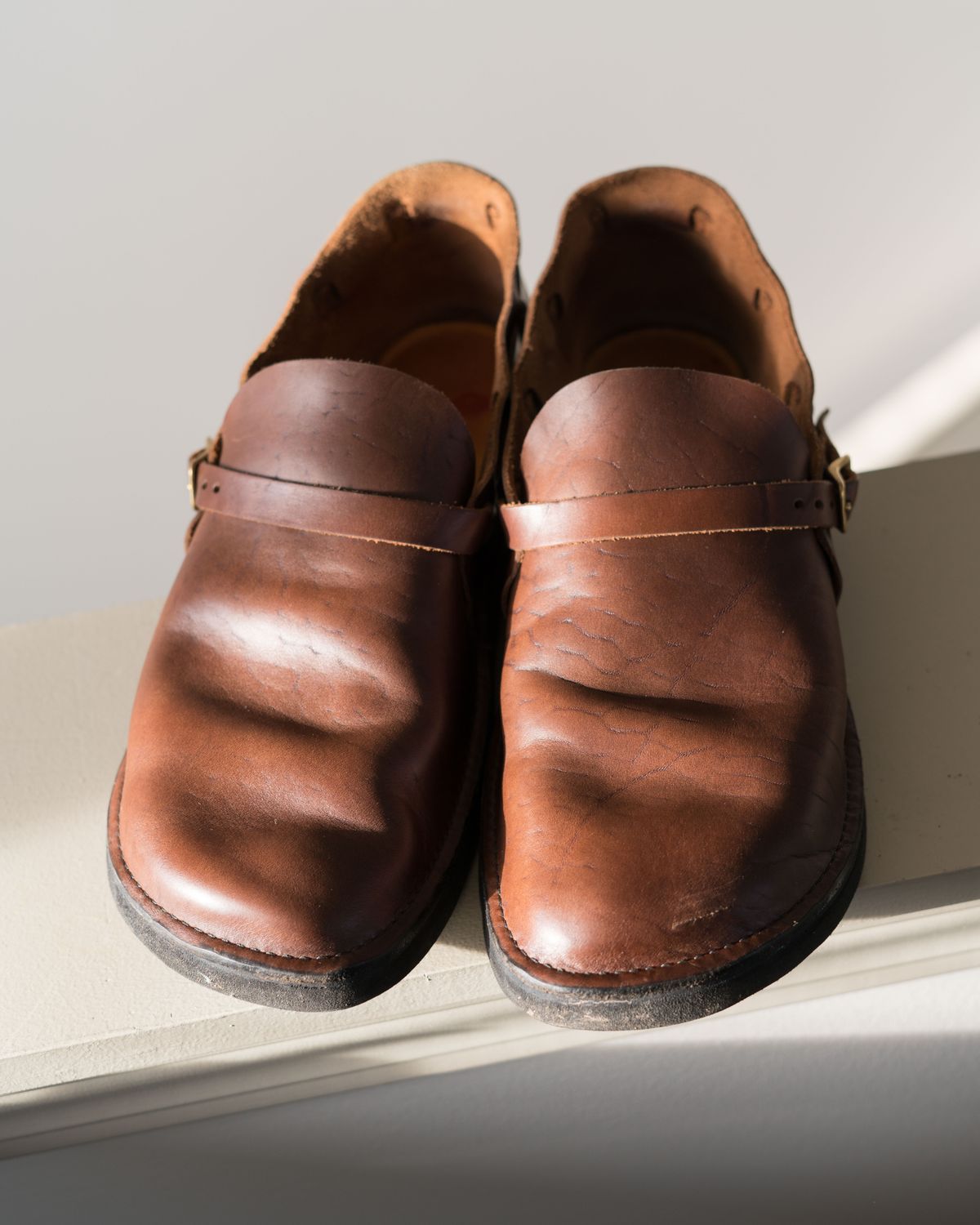 Photo by J_L on March 2, 2024 of the Aurora Shoe Co. Middle English in Horween Brown Chromexcel.