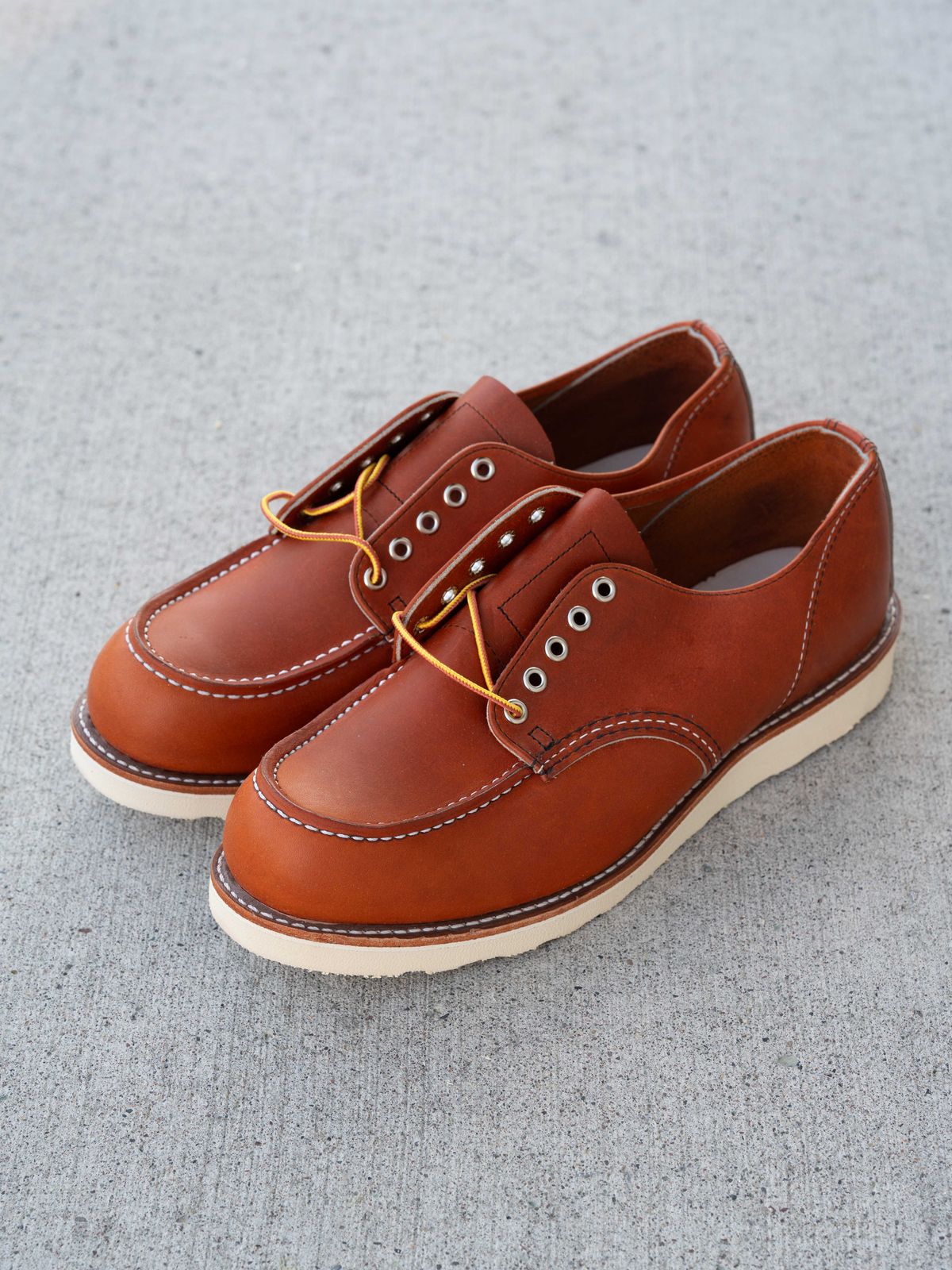 Photo by J_L on May 16, 2025 of the Red Wing Shop Moc Oxford in S.B. Foot Oro Legacy.