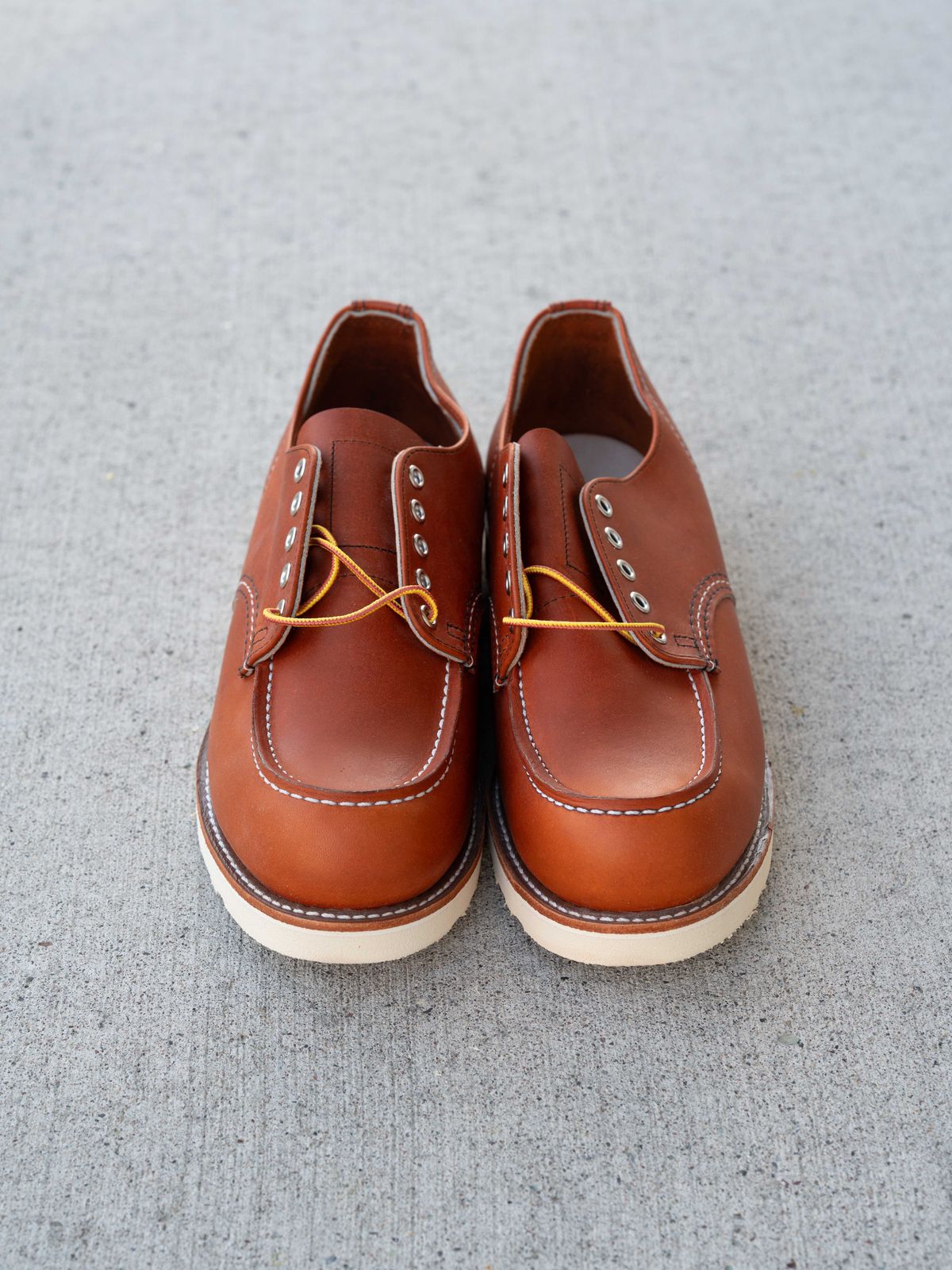 Photo by J_L on May 16, 2025 of the Red Wing Shop Moc Oxford in S.B. Foot Oro Legacy.