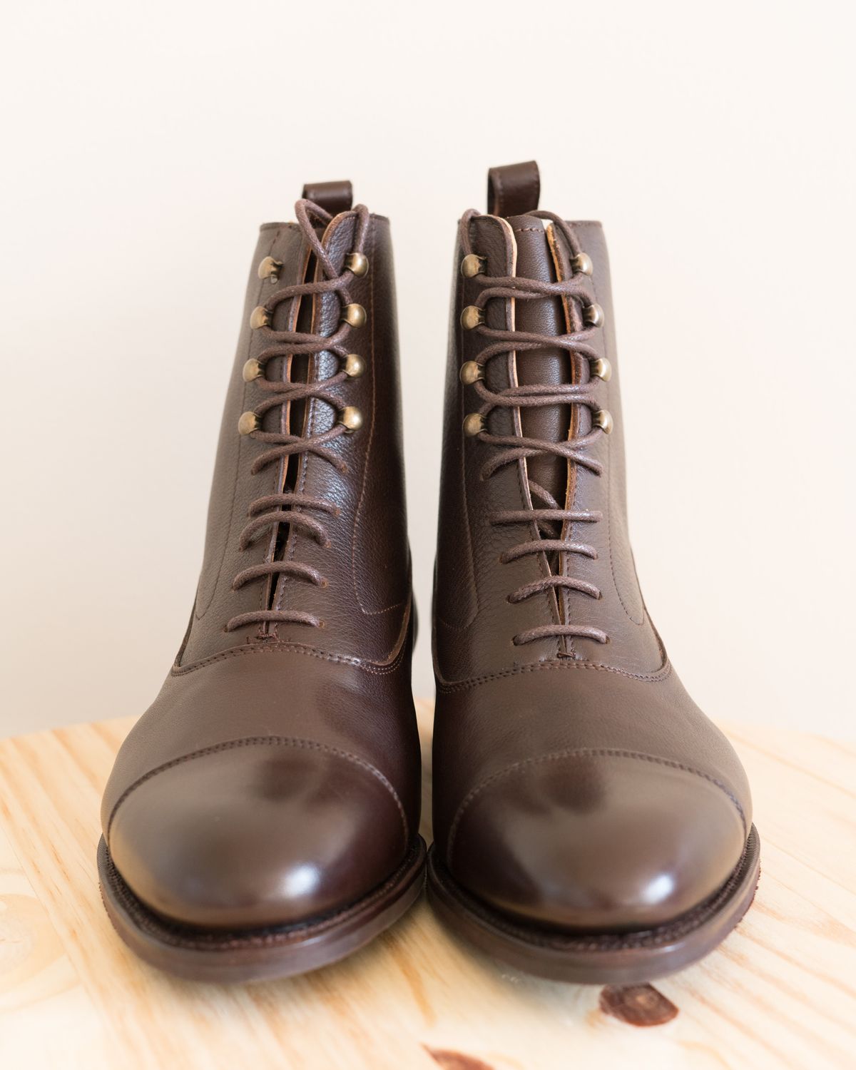 Photo by J_L on October 3, 2023 of the Meermin Balmoral Boot in D’Annonay Dark Brown Softcalf.