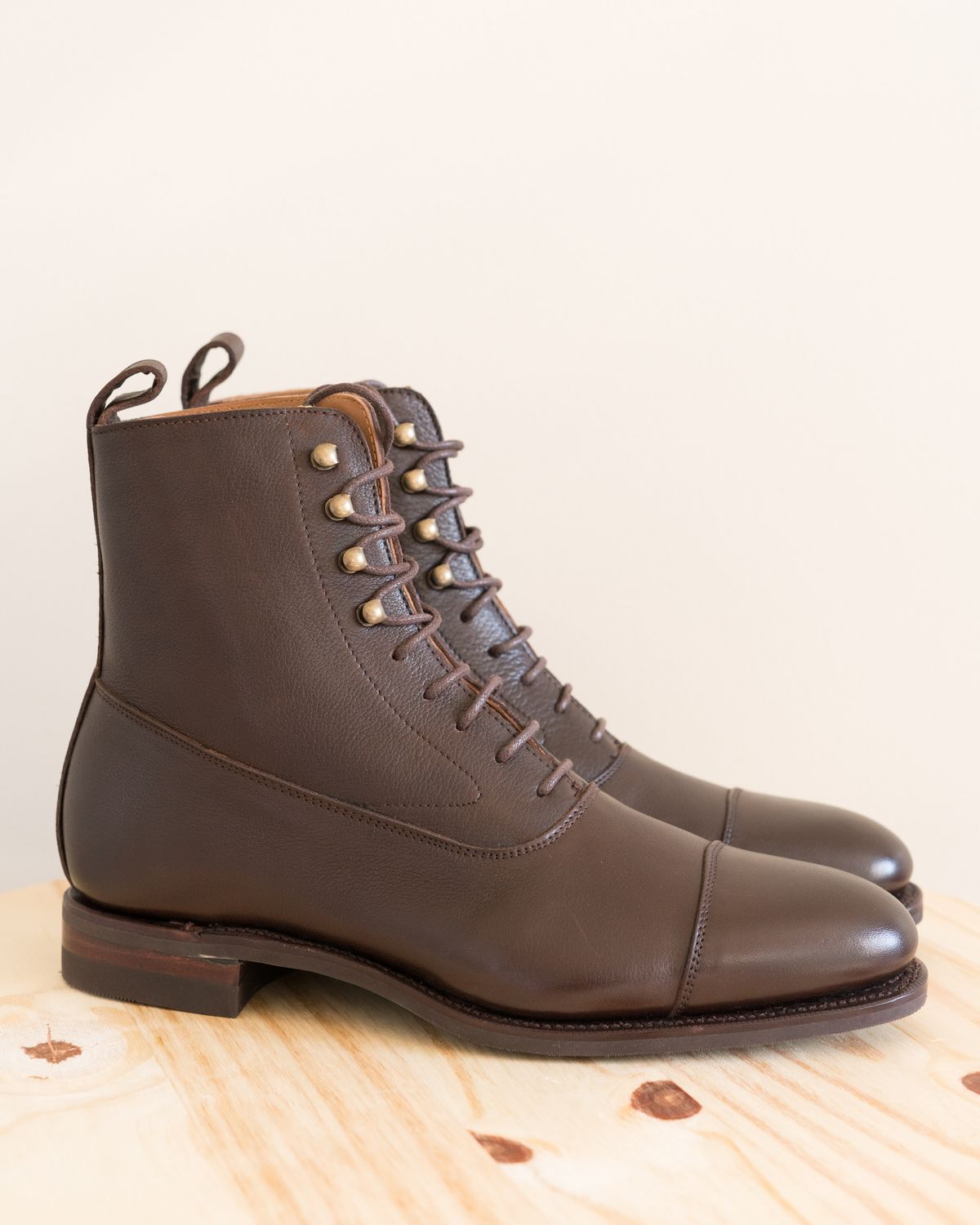 Photo by J_L on October 3, 2023 of the Meermin Balmoral Boot in D’Annonay Dark Brown Softcalf.