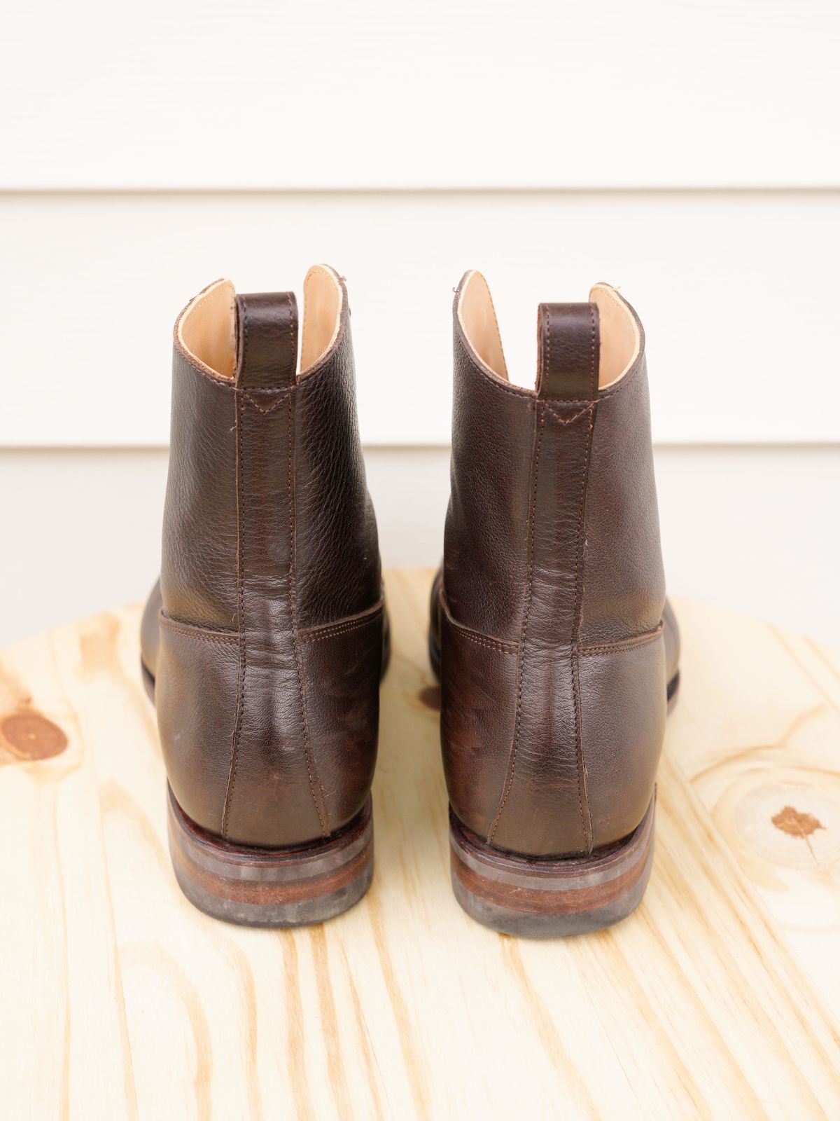 Photo by J_L on November 1, 2023 of the Meermin Balmoral Boot in D’Annonay Dark Brown Softcalf.