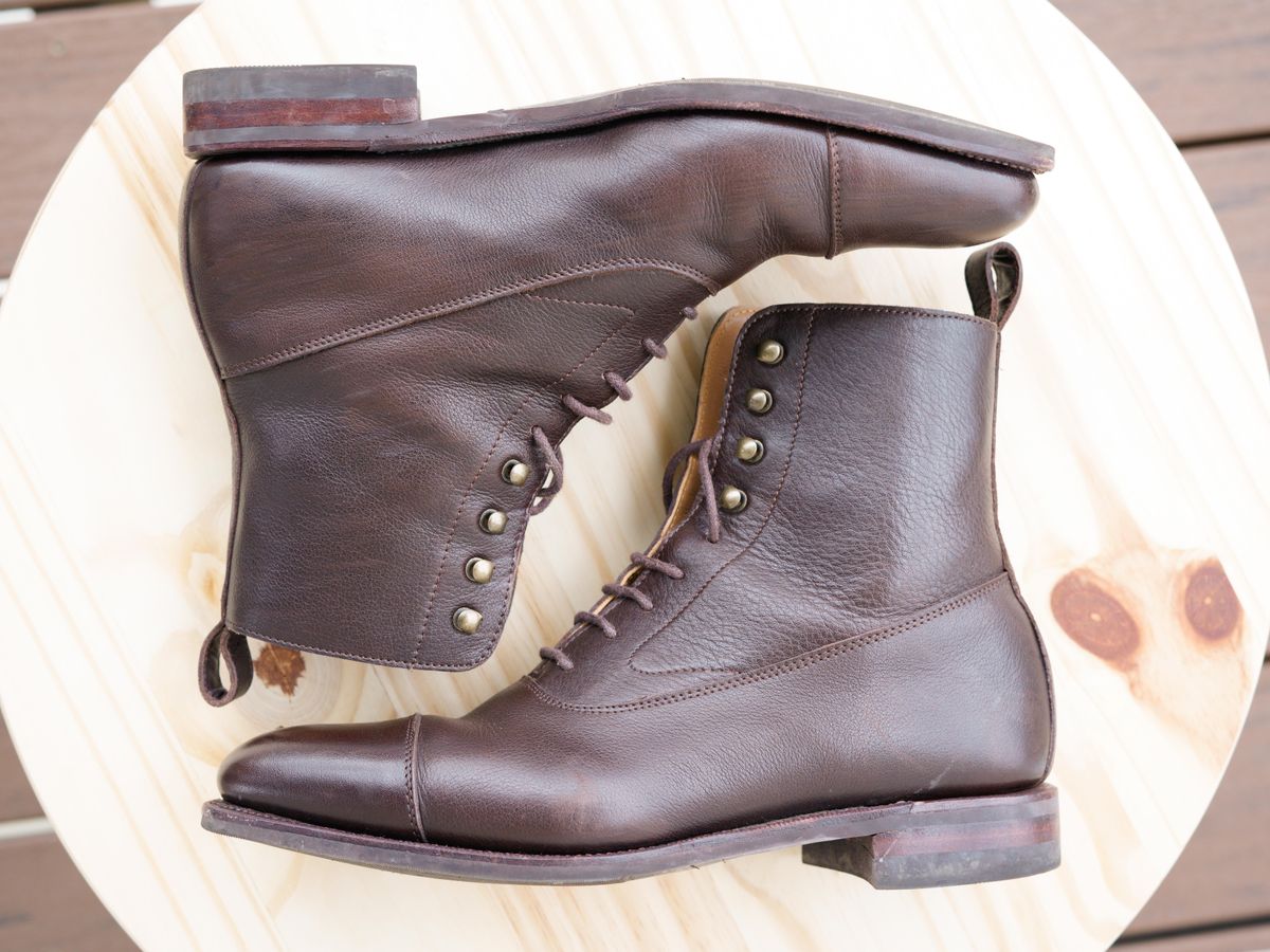 Photo by J_L on November 1, 2023 of the Meermin Balmoral Boot in D’Annonay Dark Brown Softcalf.