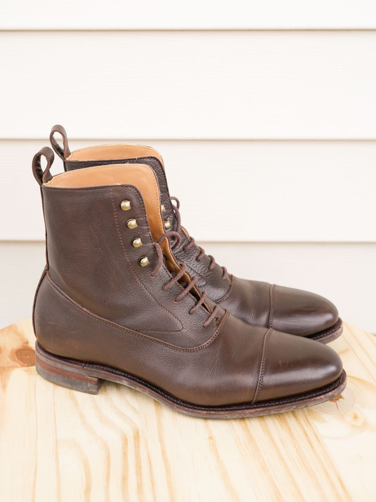 Photo by J_L on November 1, 2023 of the Meermin Balmoral Boot in D’Annonay Dark Brown Softcalf.