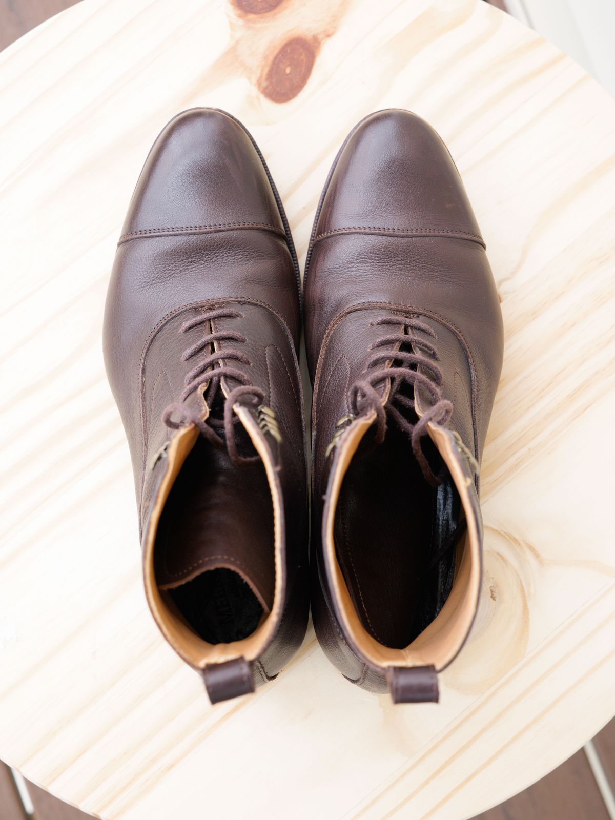 Photo by J_L on November 1, 2023 of the Meermin Balmoral Boot in D’Annonay Dark Brown Softcalf.