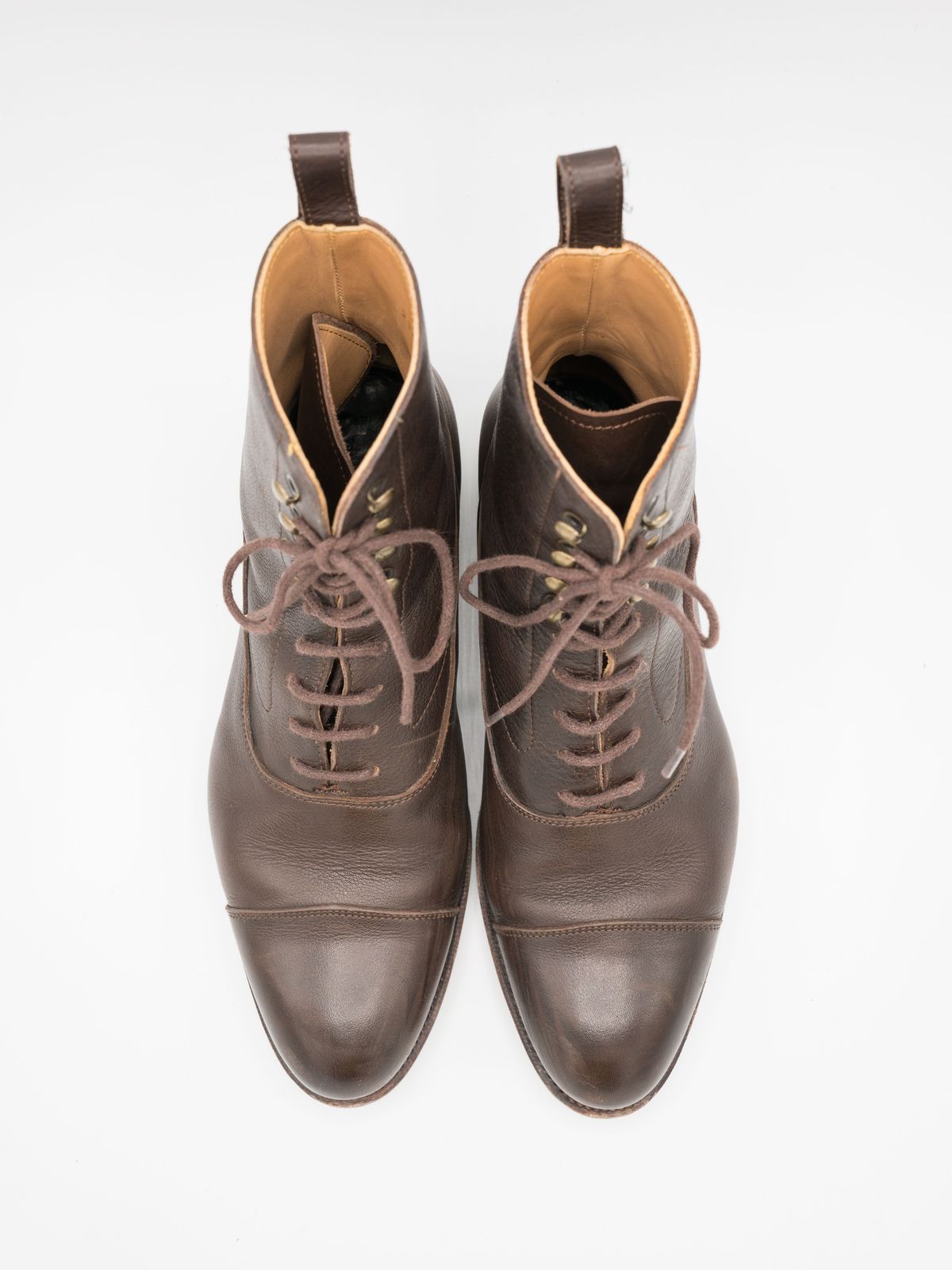 Photo by J_L on December 1, 2023 of the Meermin Balmoral Boot in D’Annonay Dark Brown Softcalf.