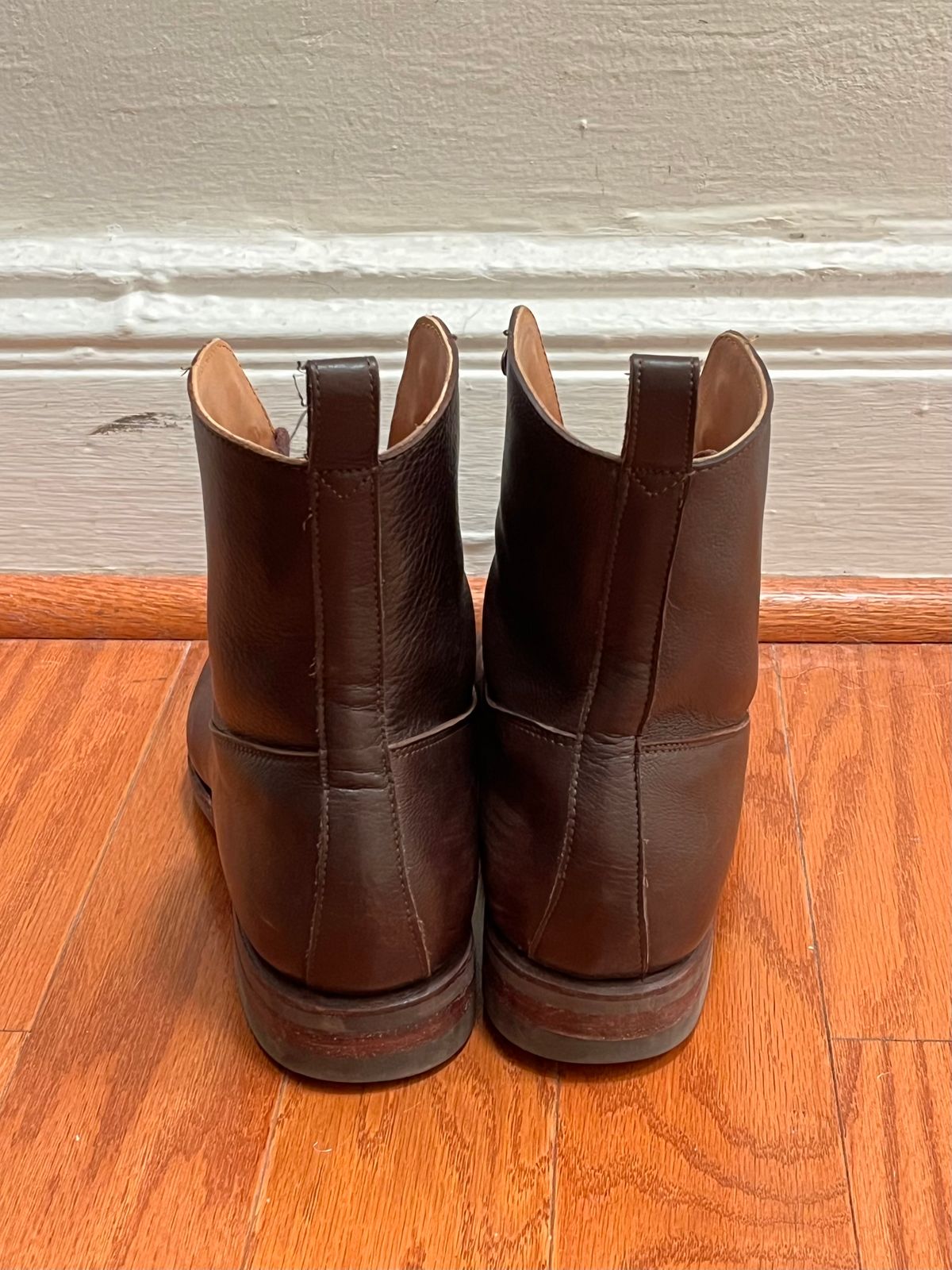 Photo by J_L on February 4, 2024 of the Meermin Balmoral Boot in D’Annonay Dark Brown Softcalf.