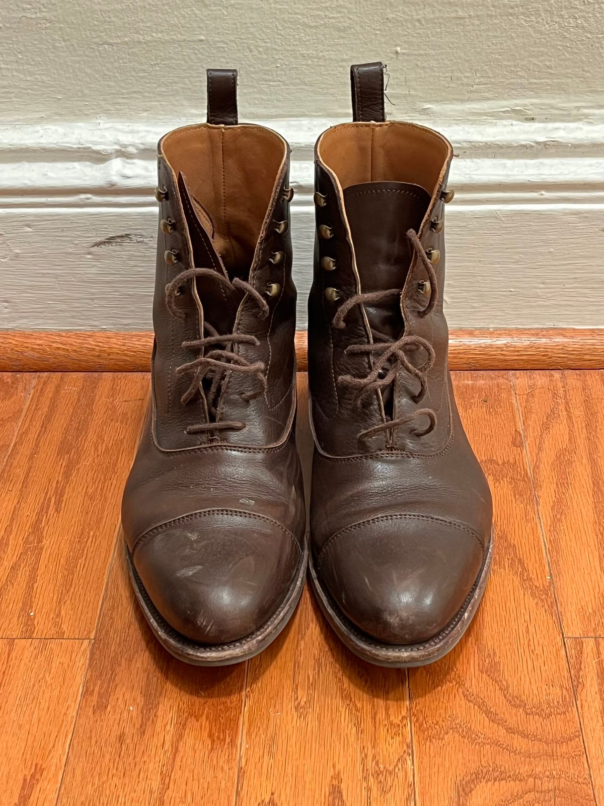 Photo by J_L on February 4, 2024 of the Meermin Balmoral Boot in D’Annonay Dark Brown Softcalf.