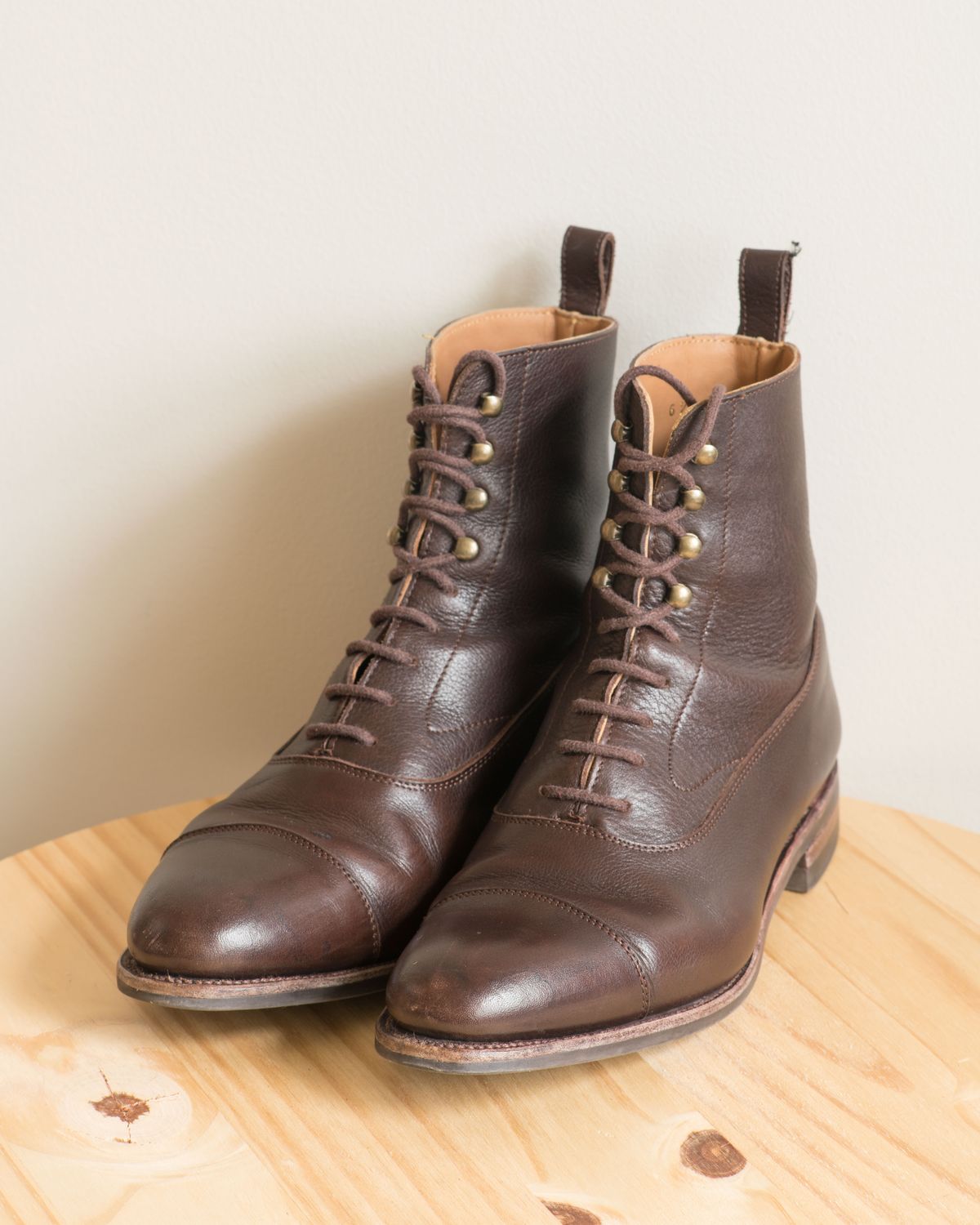 Photo by J_L on April 3, 2024 of the Meermin Balmoral Boot in D’Annonay Dark Brown Softcalf.