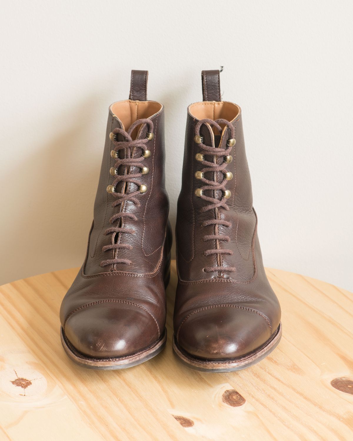 Photo by J_L on April 3, 2024 of the Meermin Balmoral Boot in D’Annonay Dark Brown Softcalf.