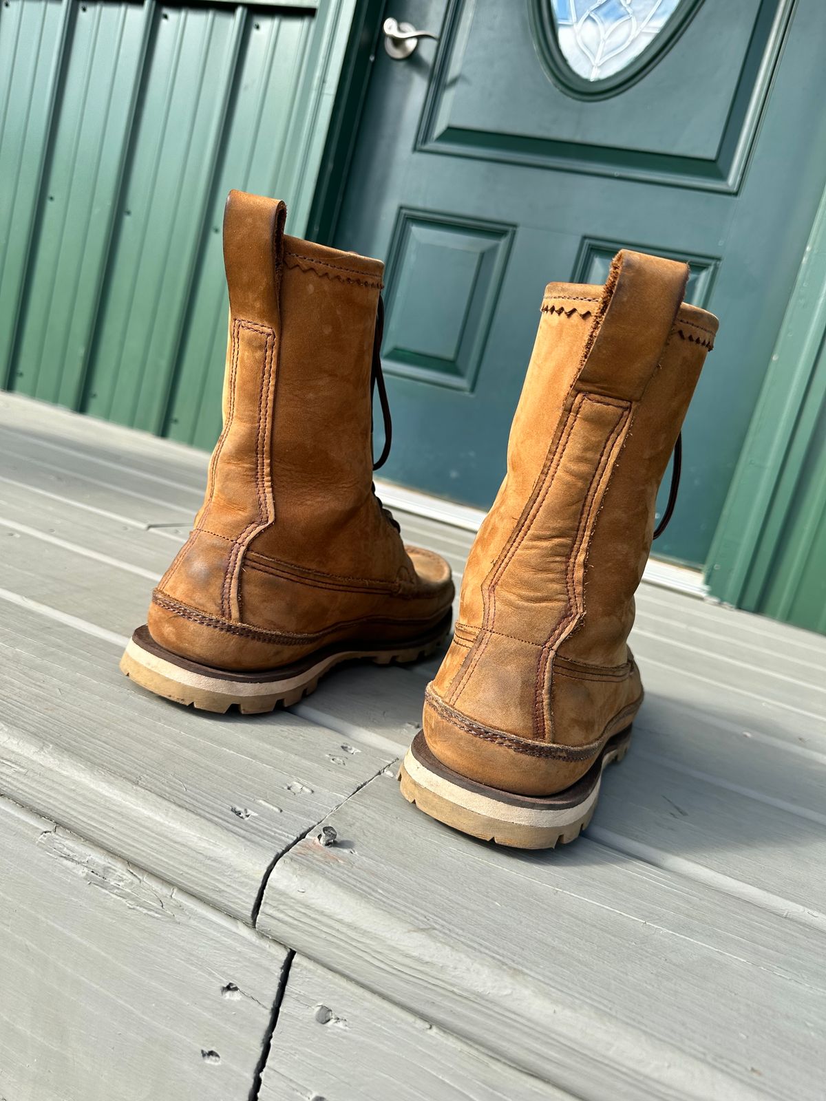 Photo by thechadthetnbootguy on December 6, 2023 of the Russell Moccasin Co. South 40 Birdshooter in Pecos Gaucho Chamois.