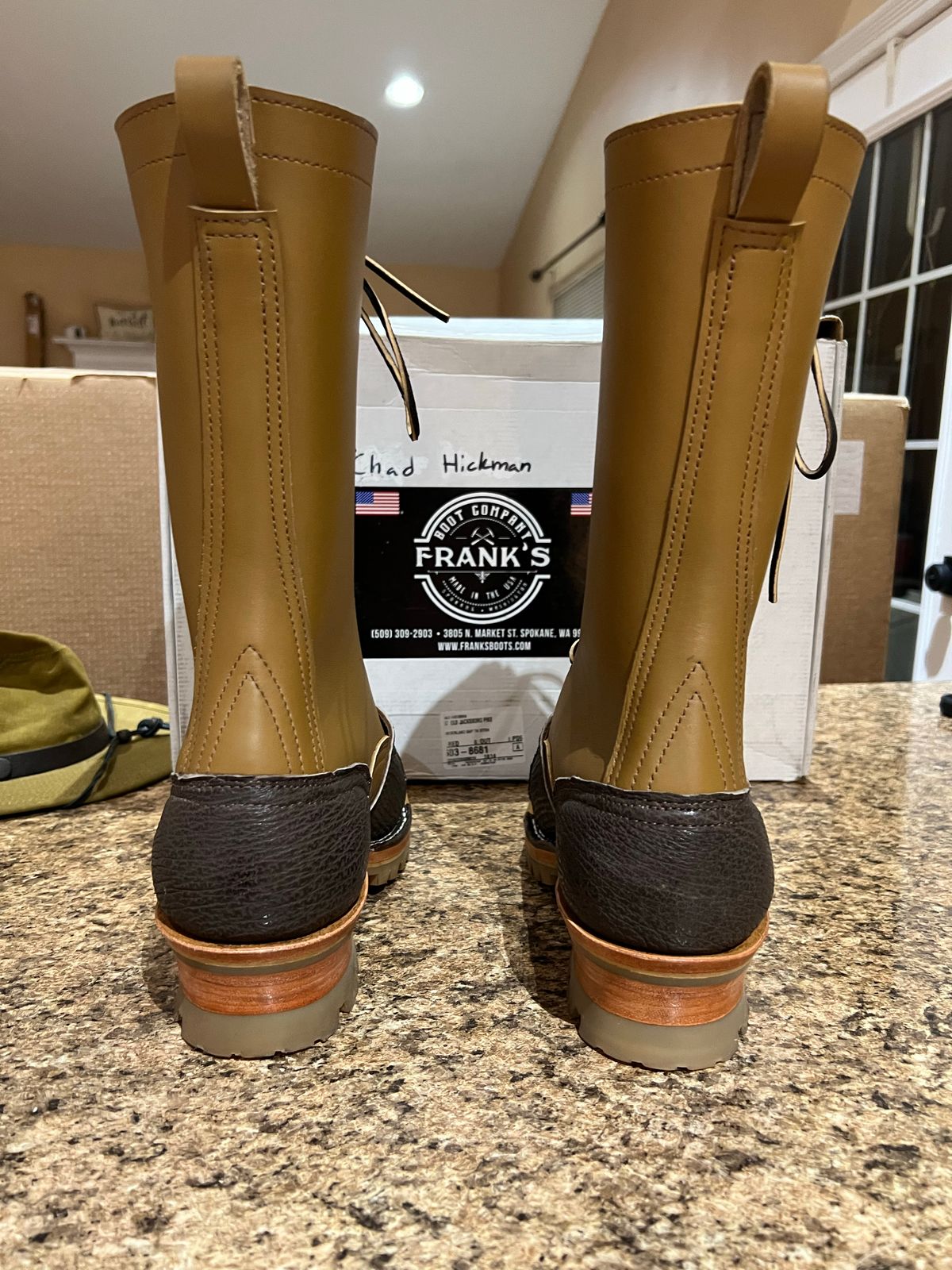Photo by thechadthetnbootguy on November 1, 2022 of the Frank's Boots Type 1 Commander in Seidel Tan Teton.