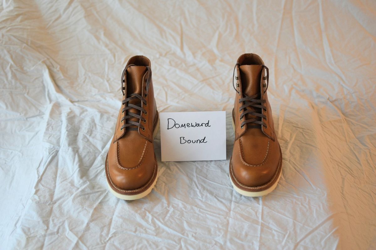 Photo by SKopp on October 2, 2023 of the Grant Stone Brass Boot in Badalassi Carlo Saddle Tan Minerva.
