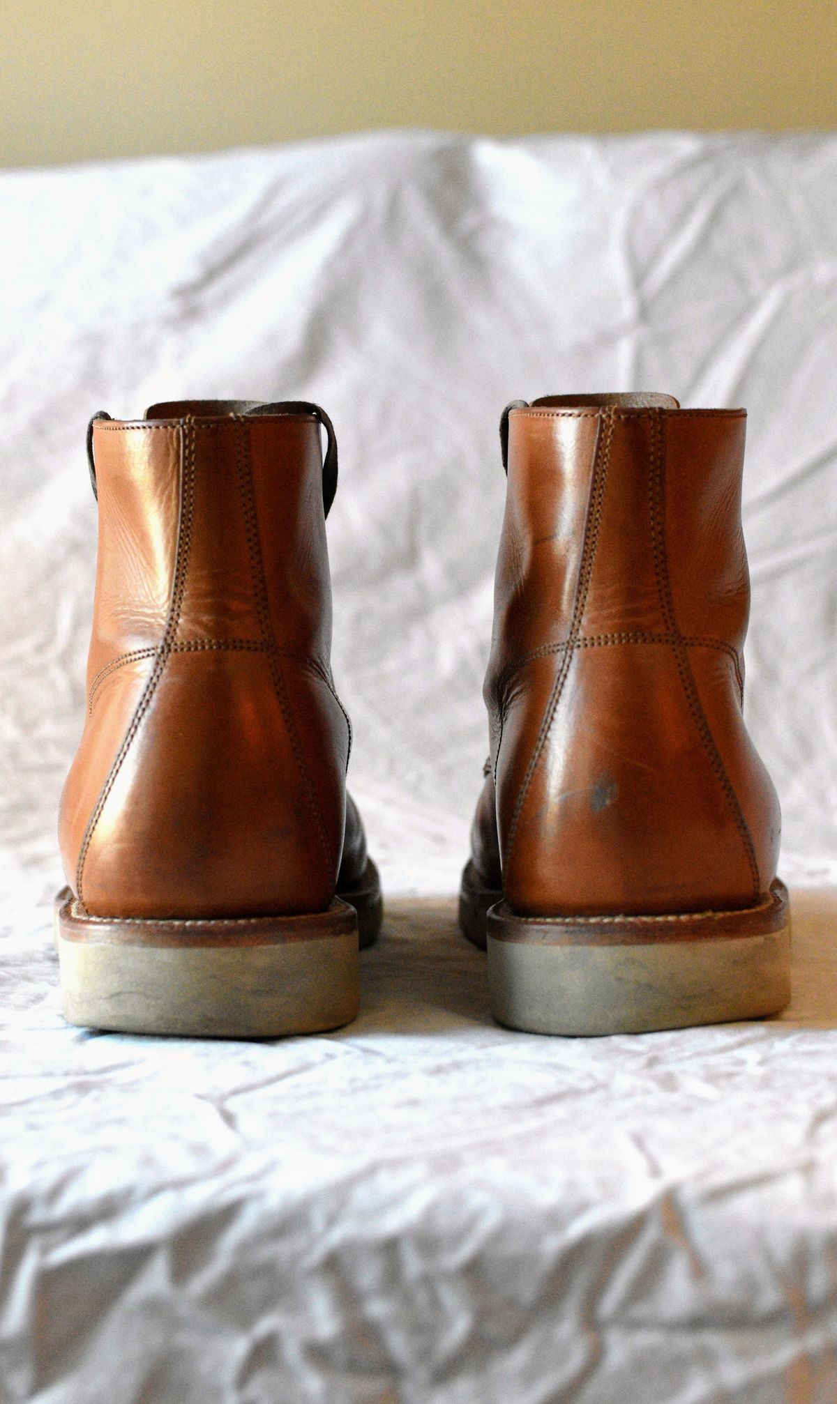 Photo by SKopp on November 5, 2023 of the Grant Stone Brass Boot in Badalassi Carlo Saddle Tan Minerva.