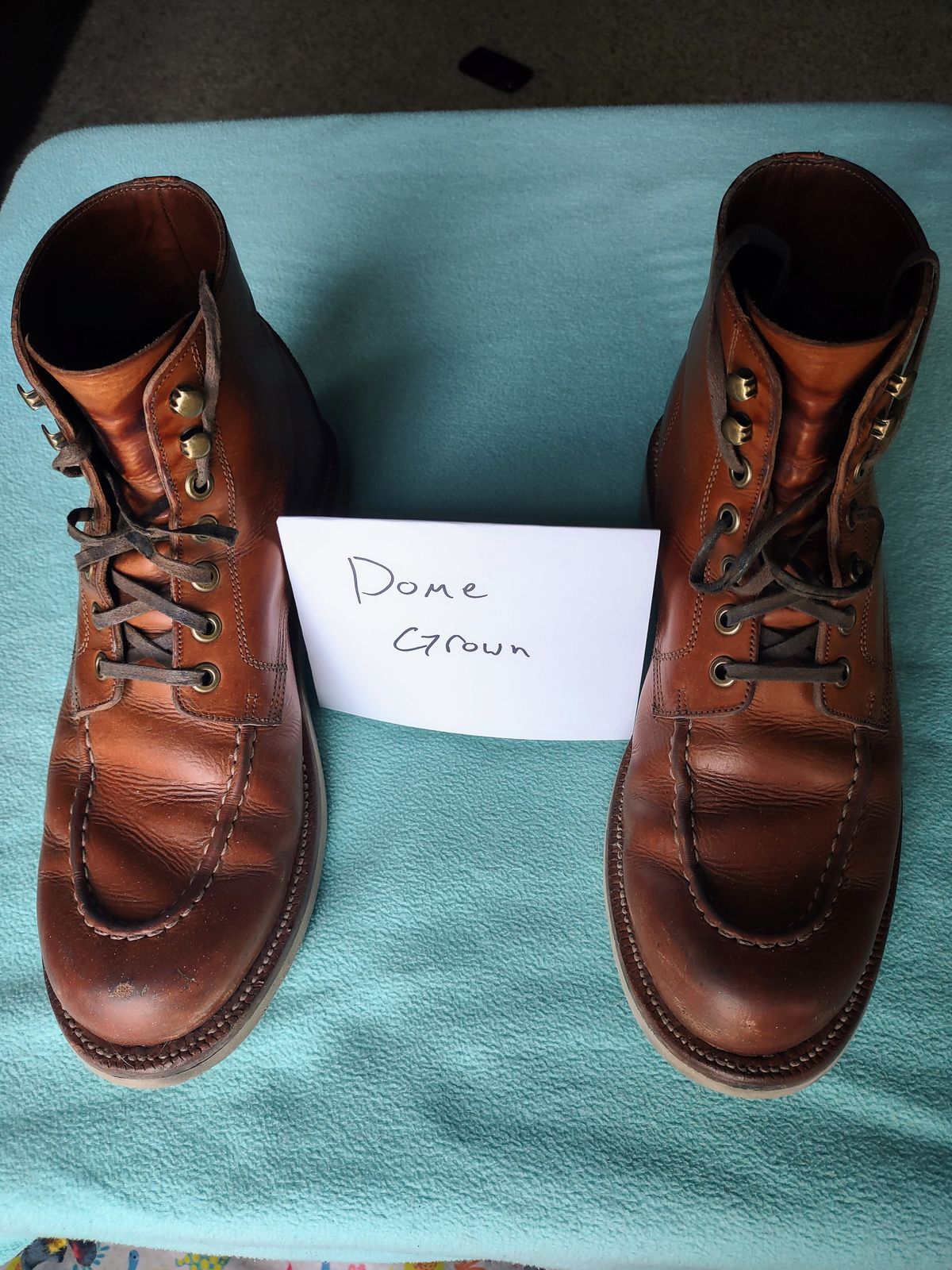 Photo by SKopp on November 5, 2023 of the Grant Stone Brass Boot in Badalassi Carlo Saddle Tan Minerva.