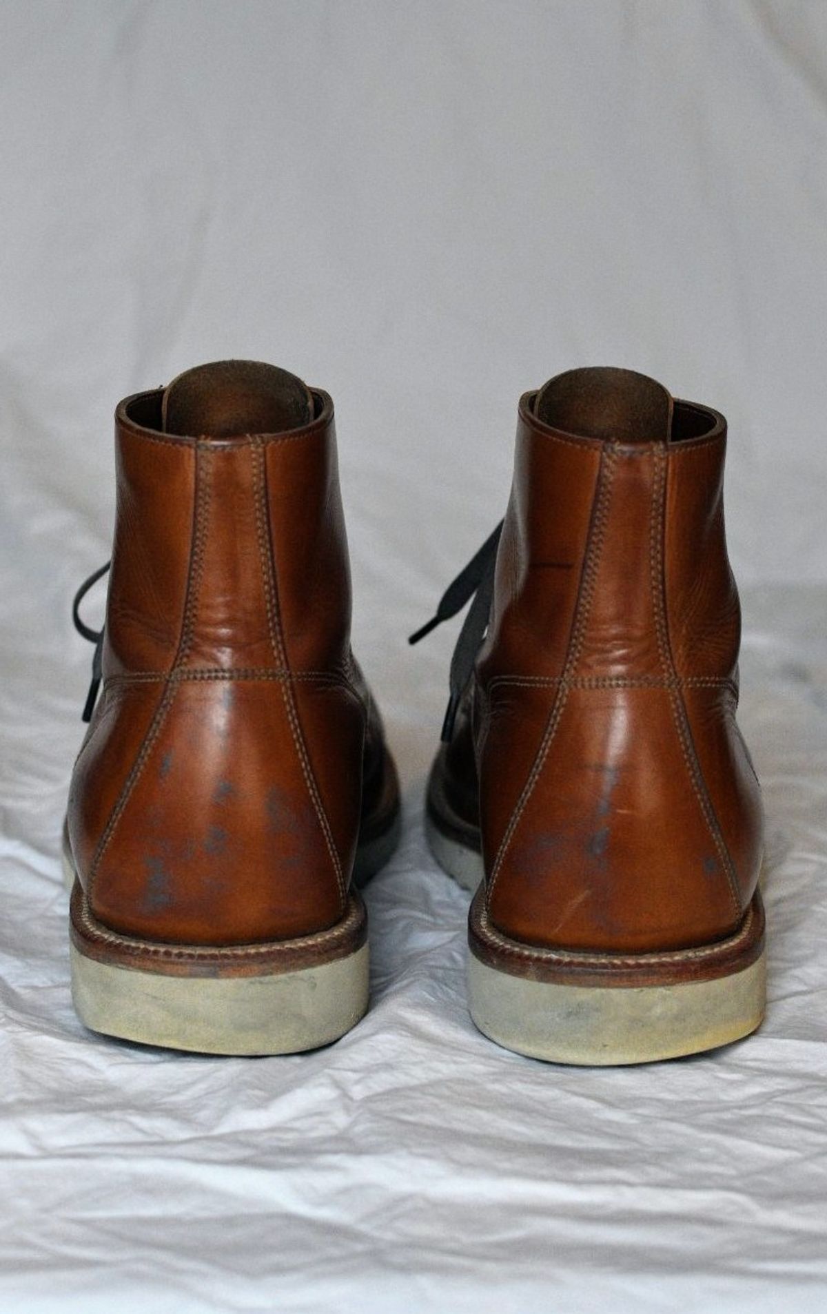 Photo by SKopp on December 3, 2023 of the Grant Stone Brass Boot in Badalassi Carlo Saddle Tan Minerva.